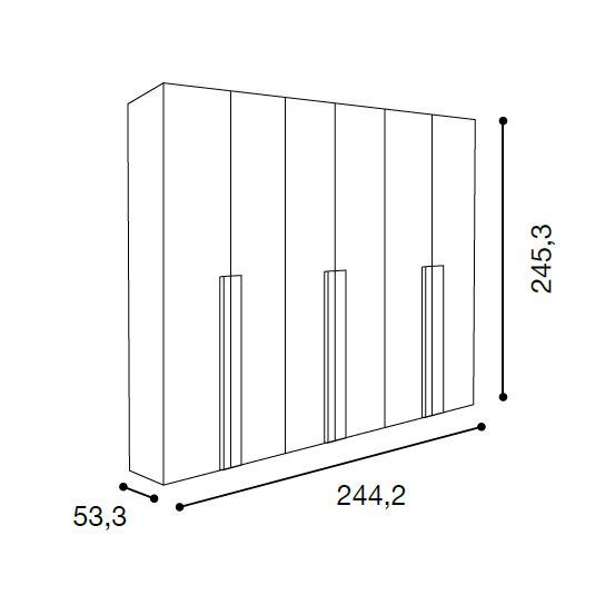 MCS - Panarea 4 Doors Wardrobe