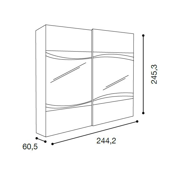 MCS - Ischia 2 Doors Wardrobe