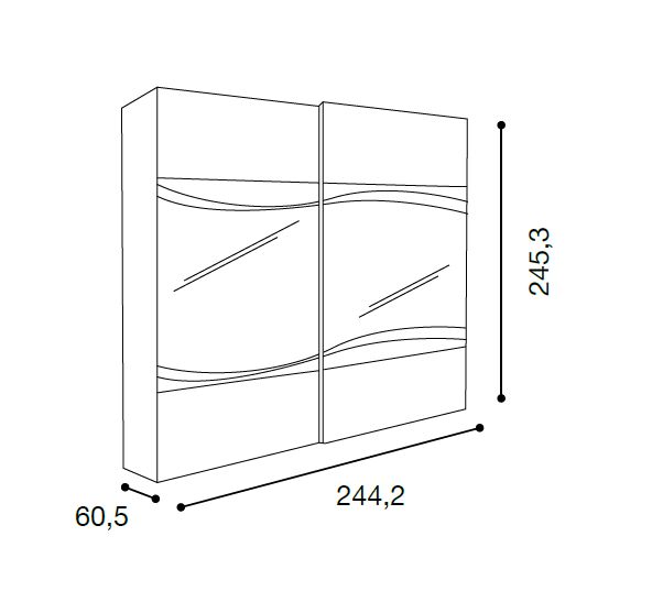 MCS - Linosa 2 Doors Wardrobe