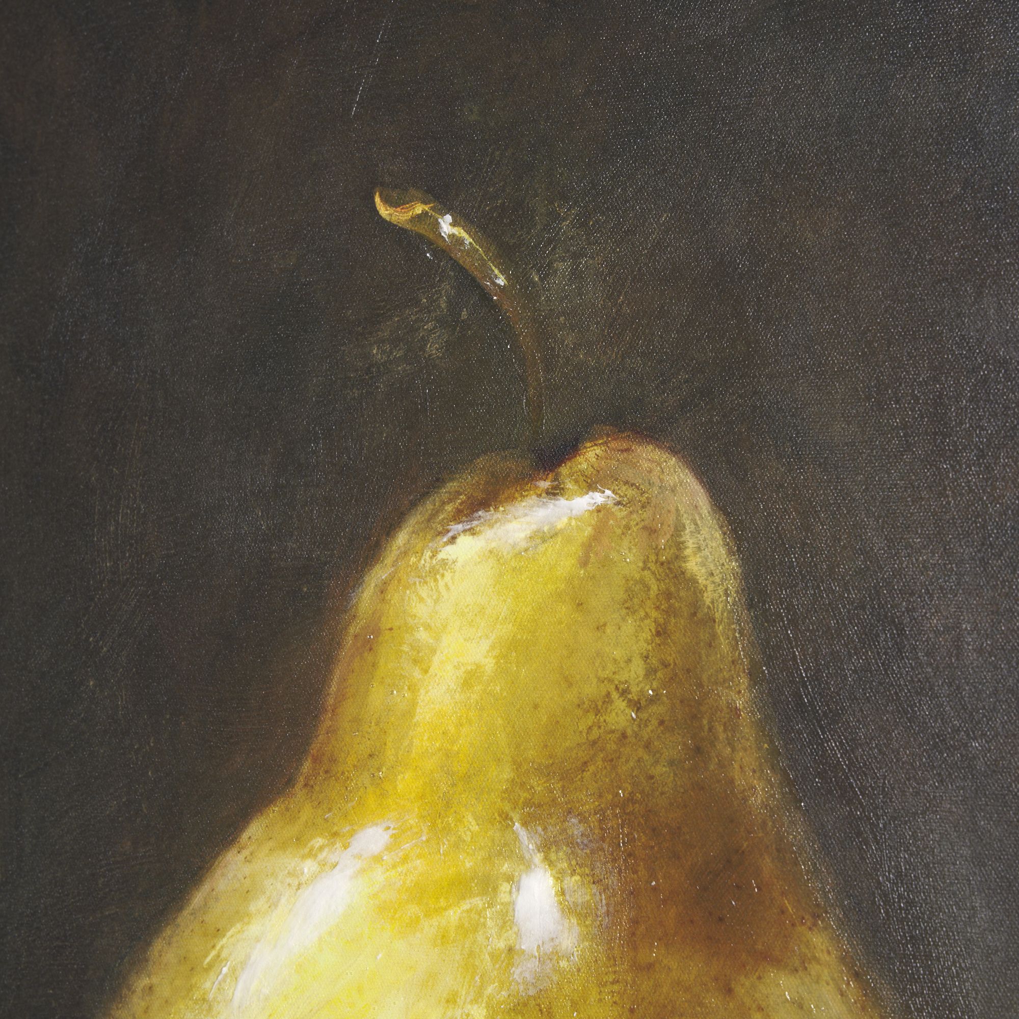 Mercana Lonely Pear - Hand Embelished Textured Art Giclee Print Wrapped on Canvas