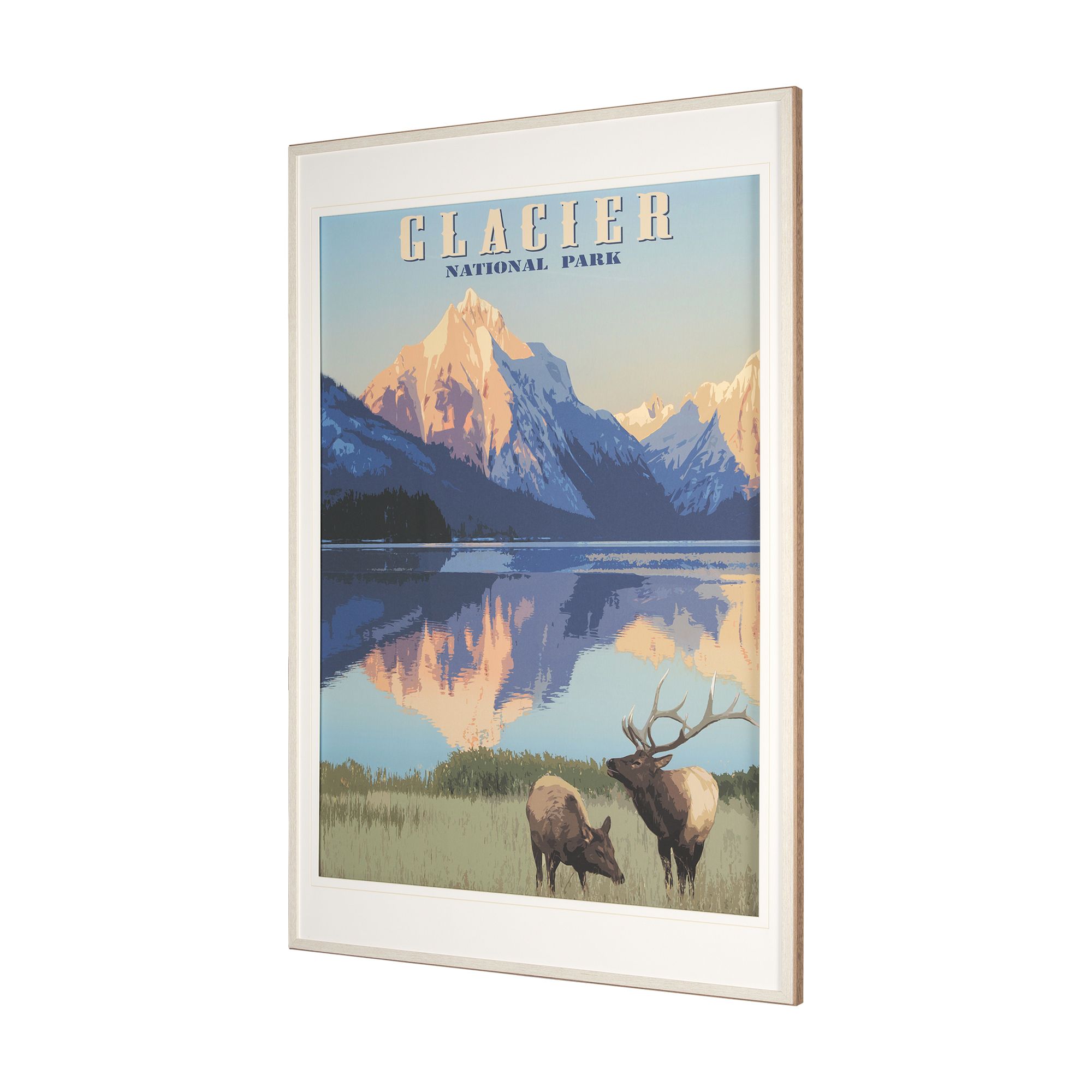 Mercana Glacier National Park - Framed Art Print Matted under Glass