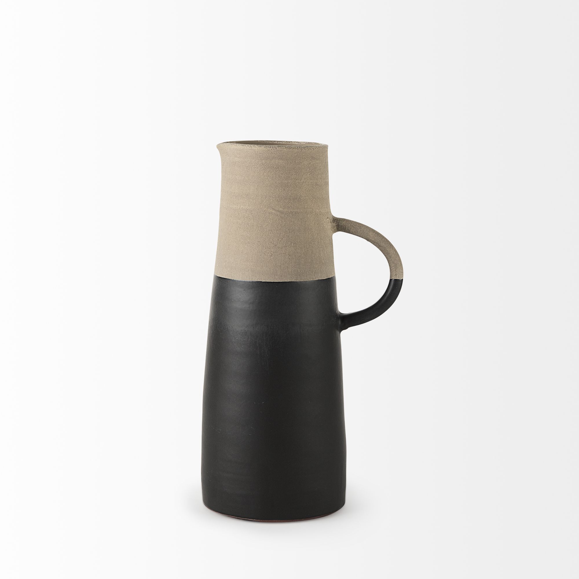 Mercana Garand Ceramic Jug - Black/Natural, Medium