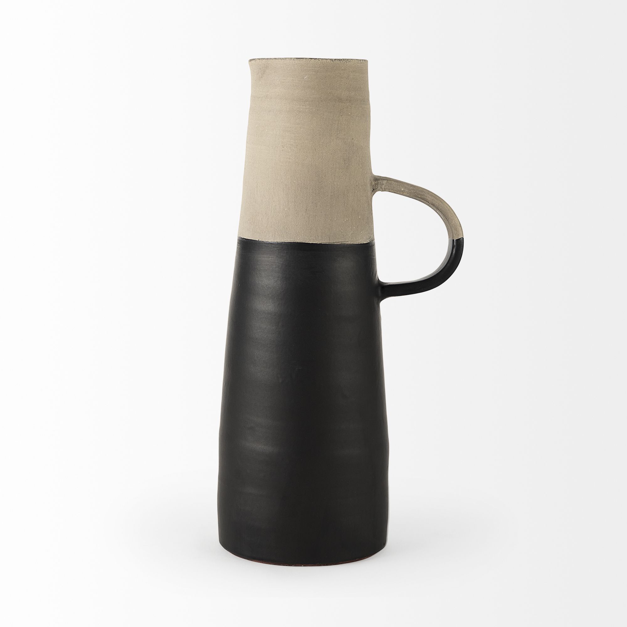 Mercana Garand Ceramic Jug - Black/Natural, Large