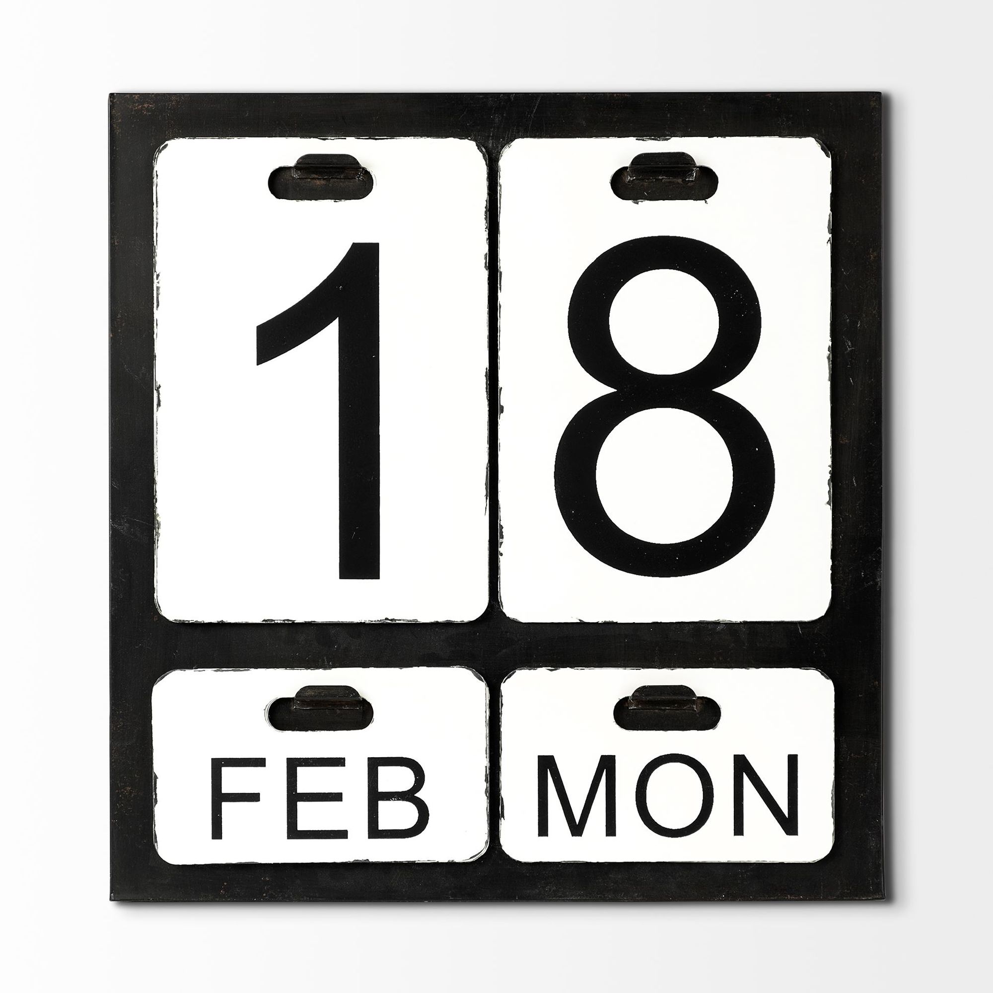 Mercana - Dario Metal Wall Calendar with Date Day Month