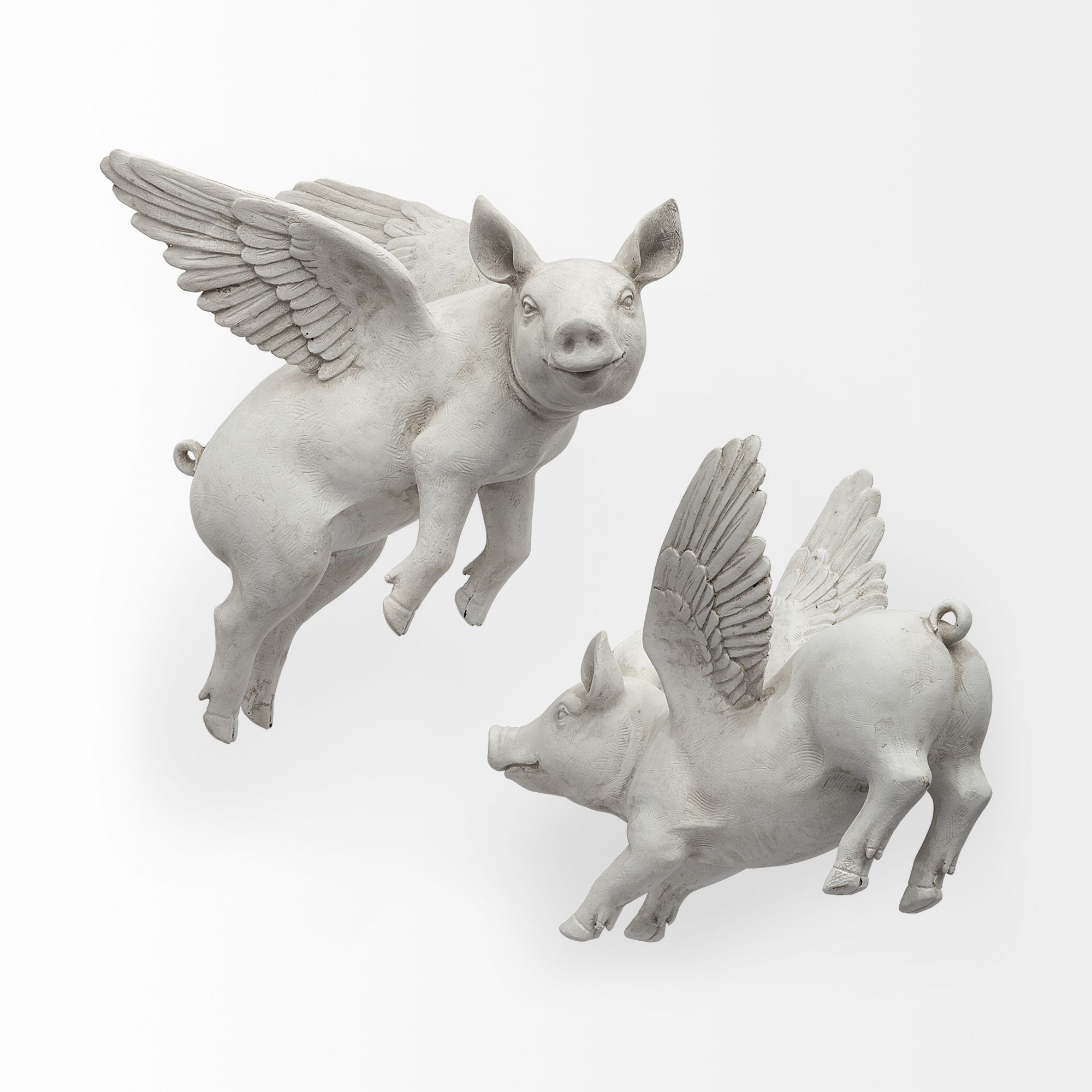 Mercana Hogbadi Flying Pigs (Set of 2) — White