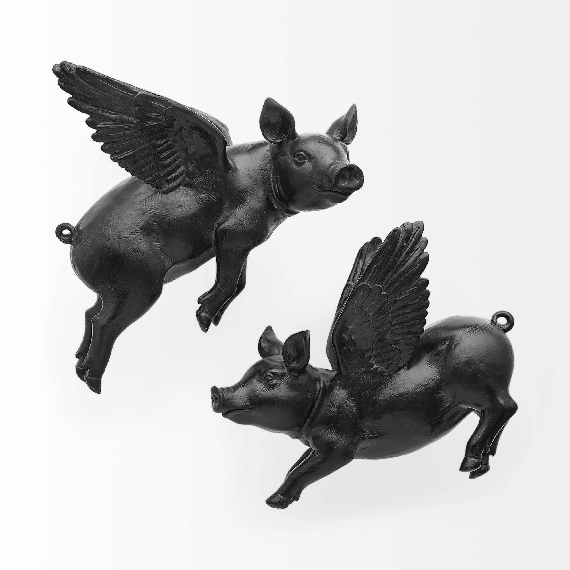 Mercana Hogbadi Flying Pigs (Set of 2) — Black