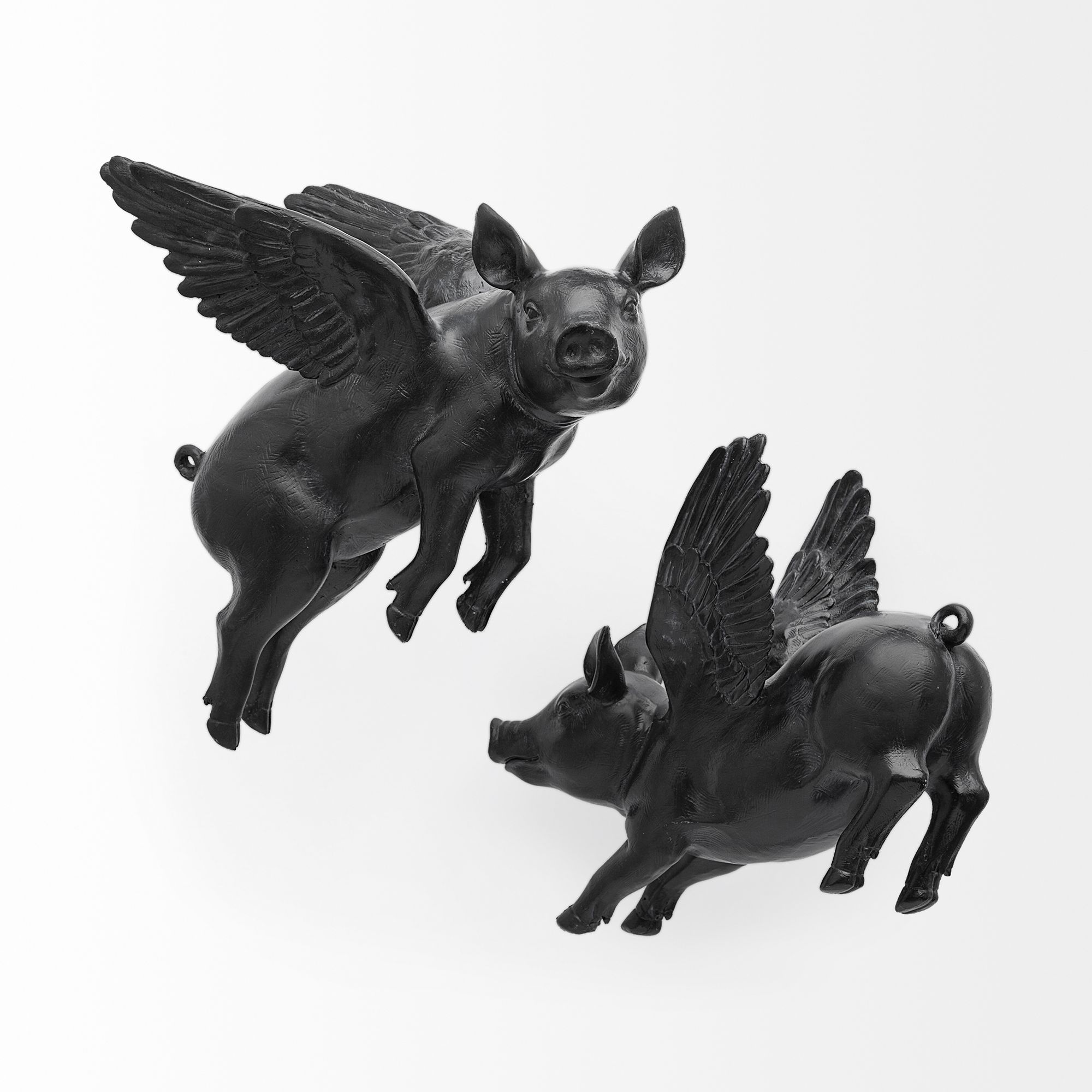 Mercana Hogbadi Flying Pigs (Set of 2) — Black