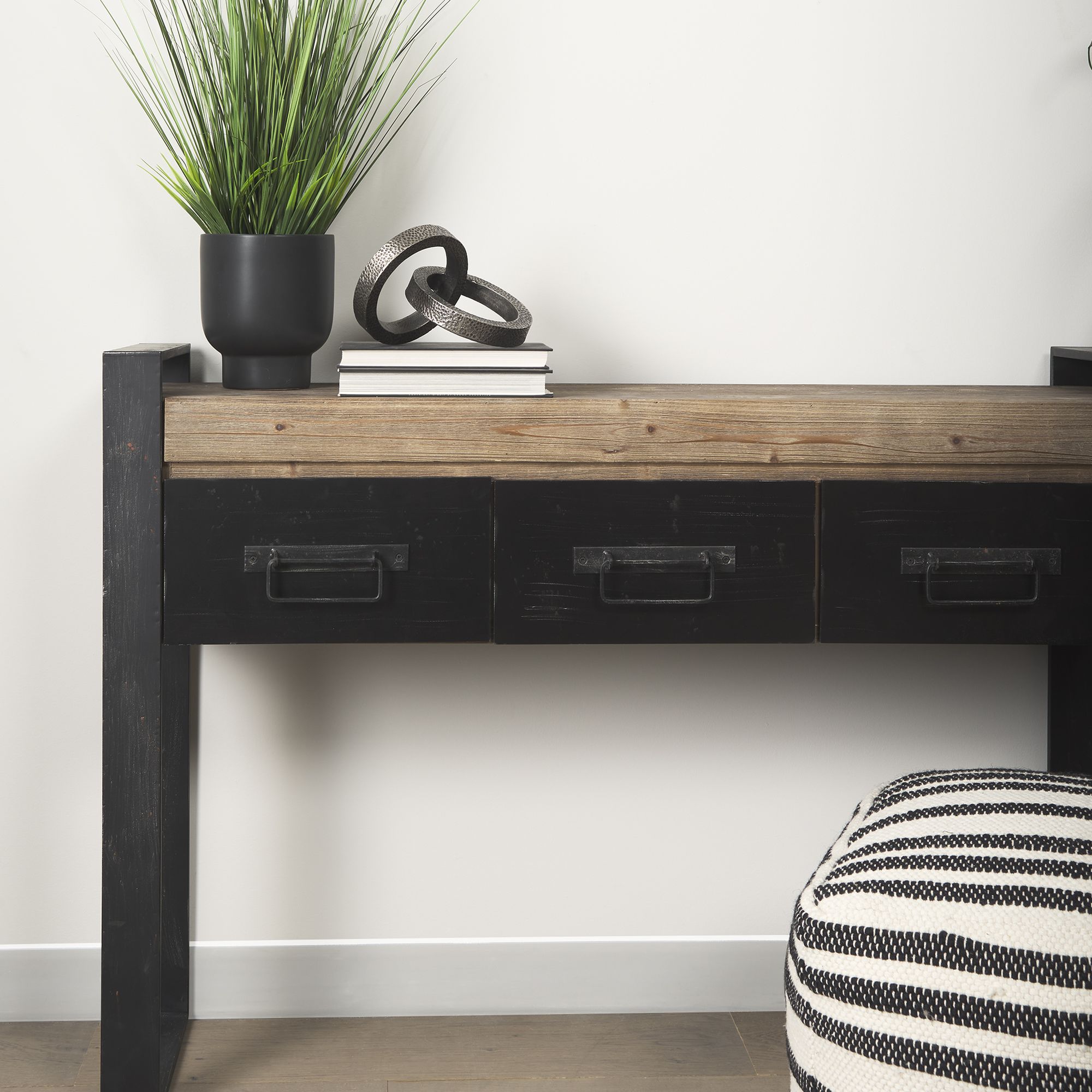 Mercana - Carga Console Table with 3 Shelves