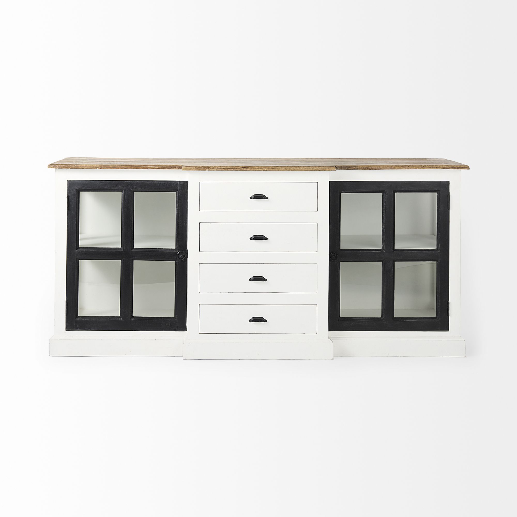 Mercana Bourchier Sideboard - White/Black, Wood