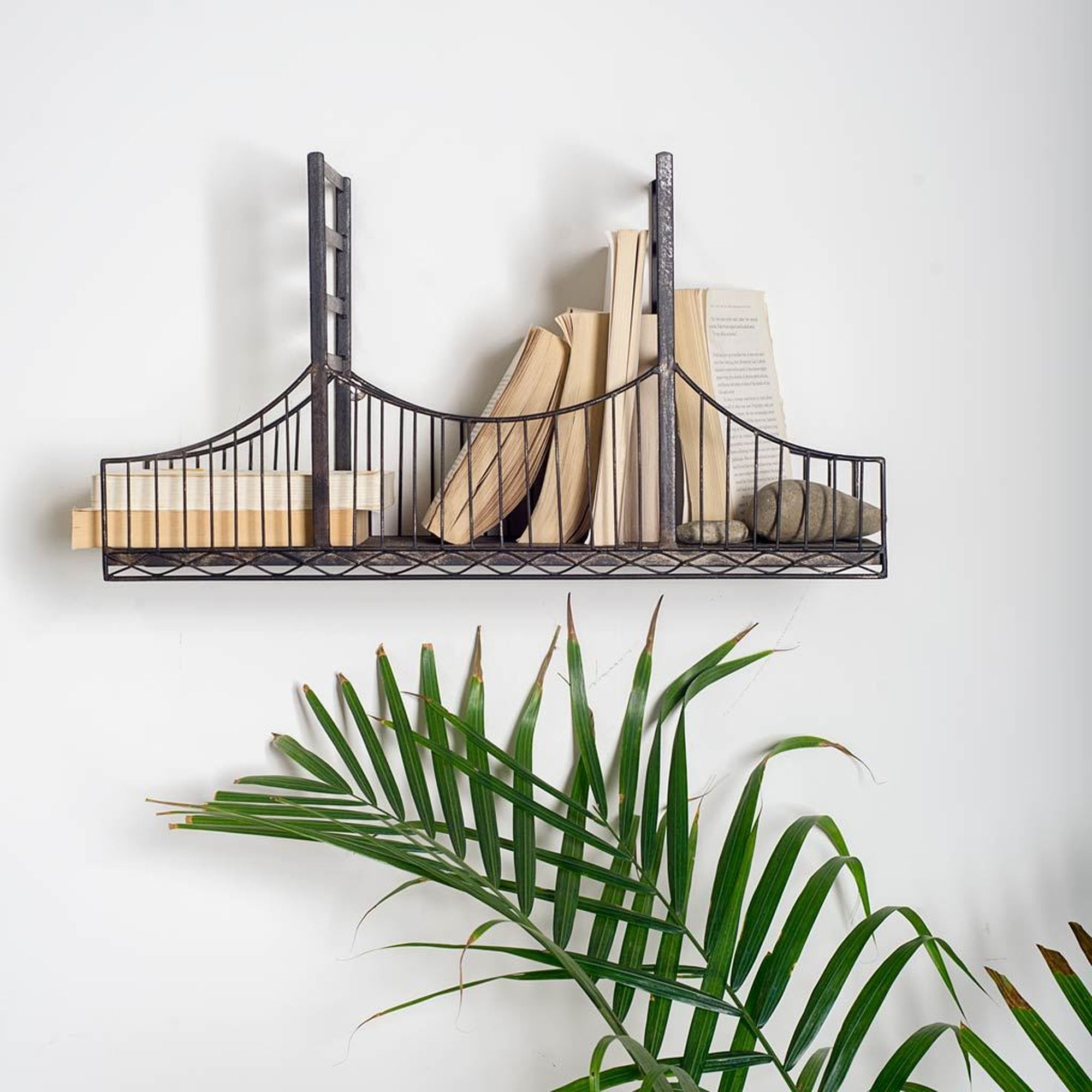 Mercana - Fran Matte Black Metal Golden Gate Bridge Wall Furniture