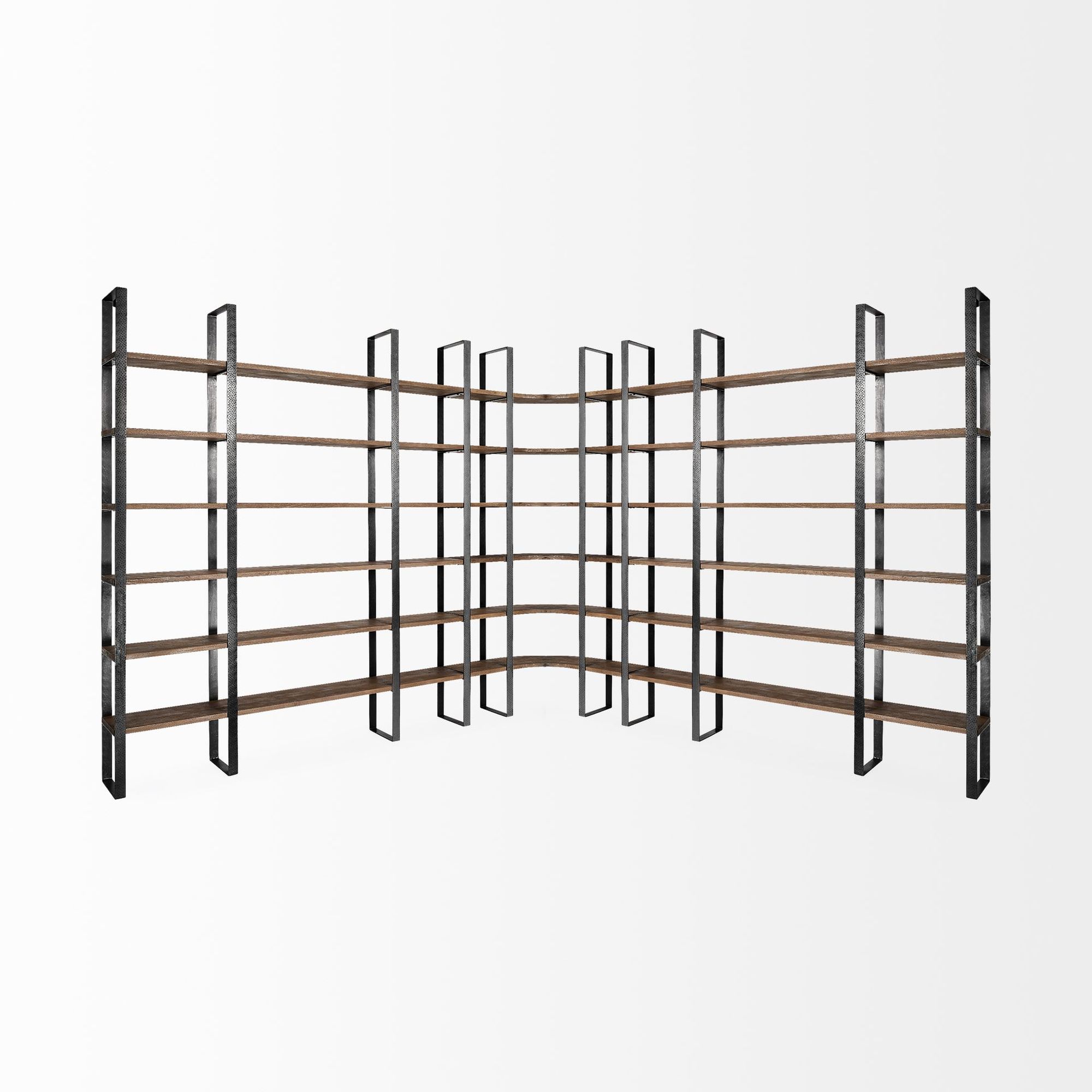 Mercana Taunton II Shelving Unit - Dark Brown/Black