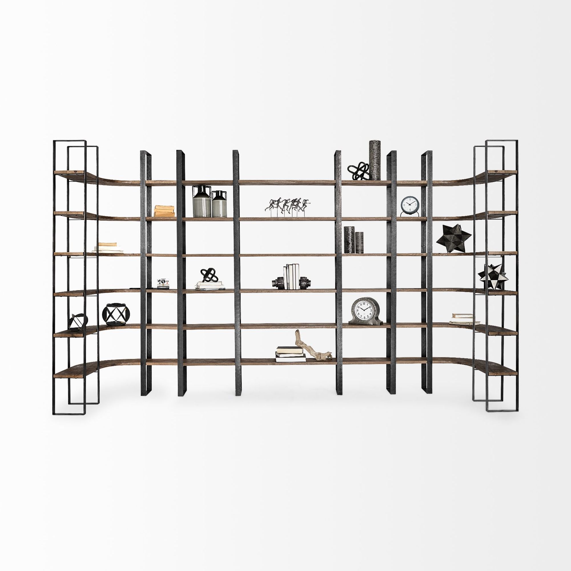 Mercana Taunton II Shelving Unit - Dark Brown/Black