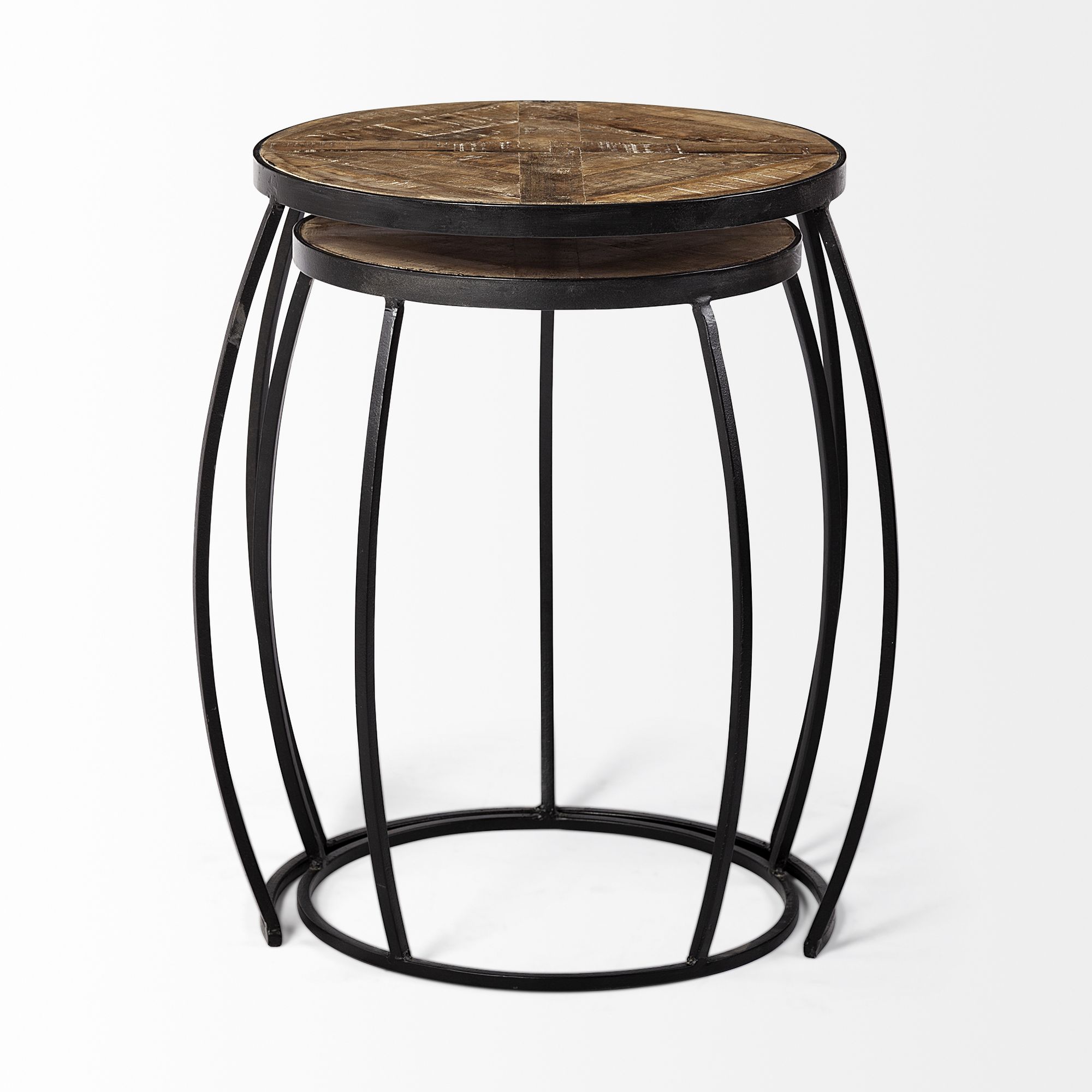 Mercana Clapp Accent Table (Set of 2) - Brown/Black, Metal