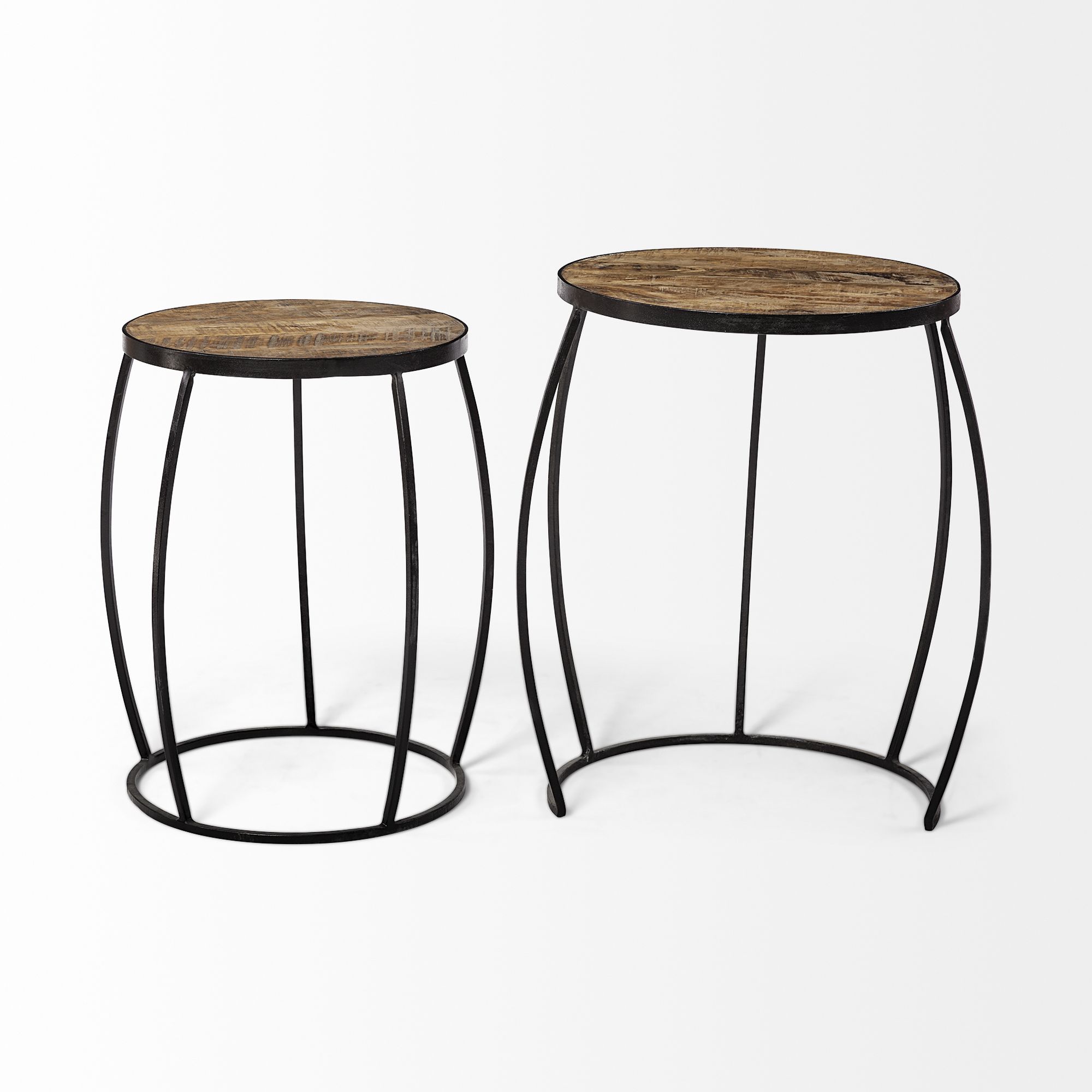 Mercana Clapp Accent Table (Set of 2) - Brown/Black, Metal