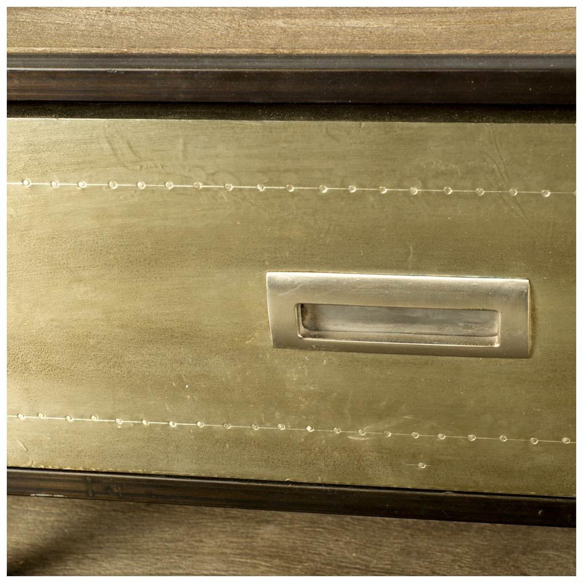 Mercana - Farrow Media Console in Brass, Wood/Metal