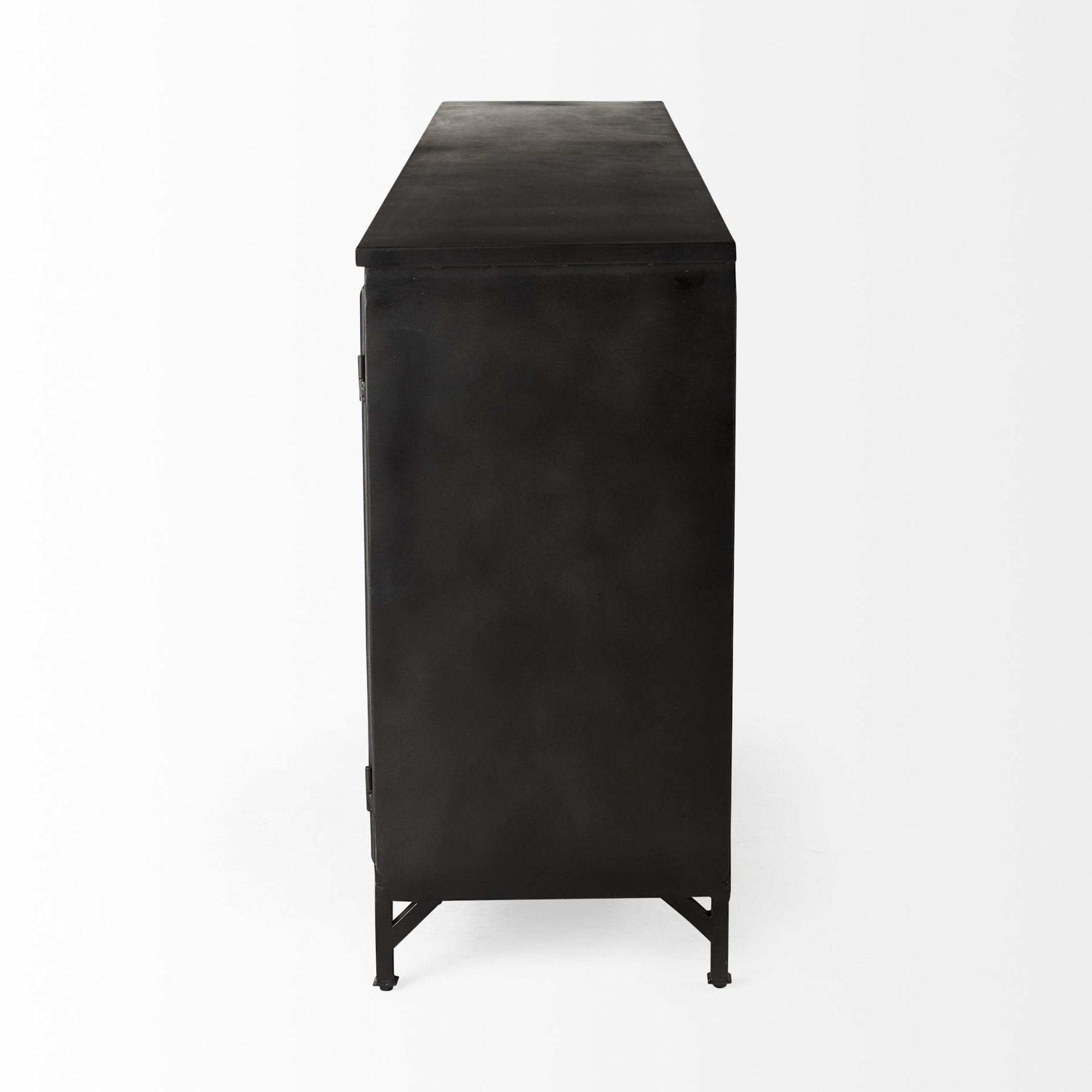 Mercana Poppy Sideboard - Black, Metal/Glass