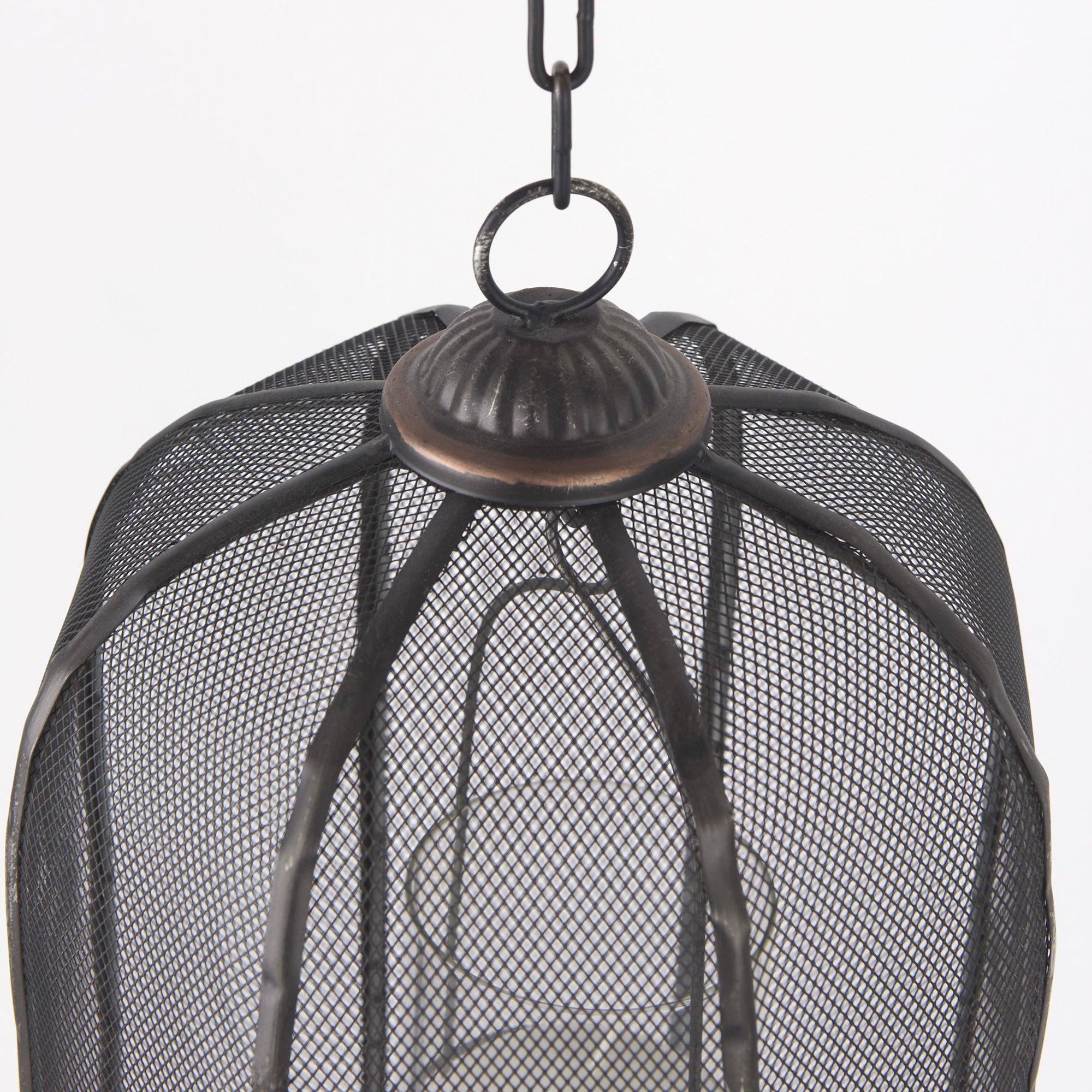 Mercana - Jutland Black Metal Bird Cage Candle Holder Lanterns (Set of 3)