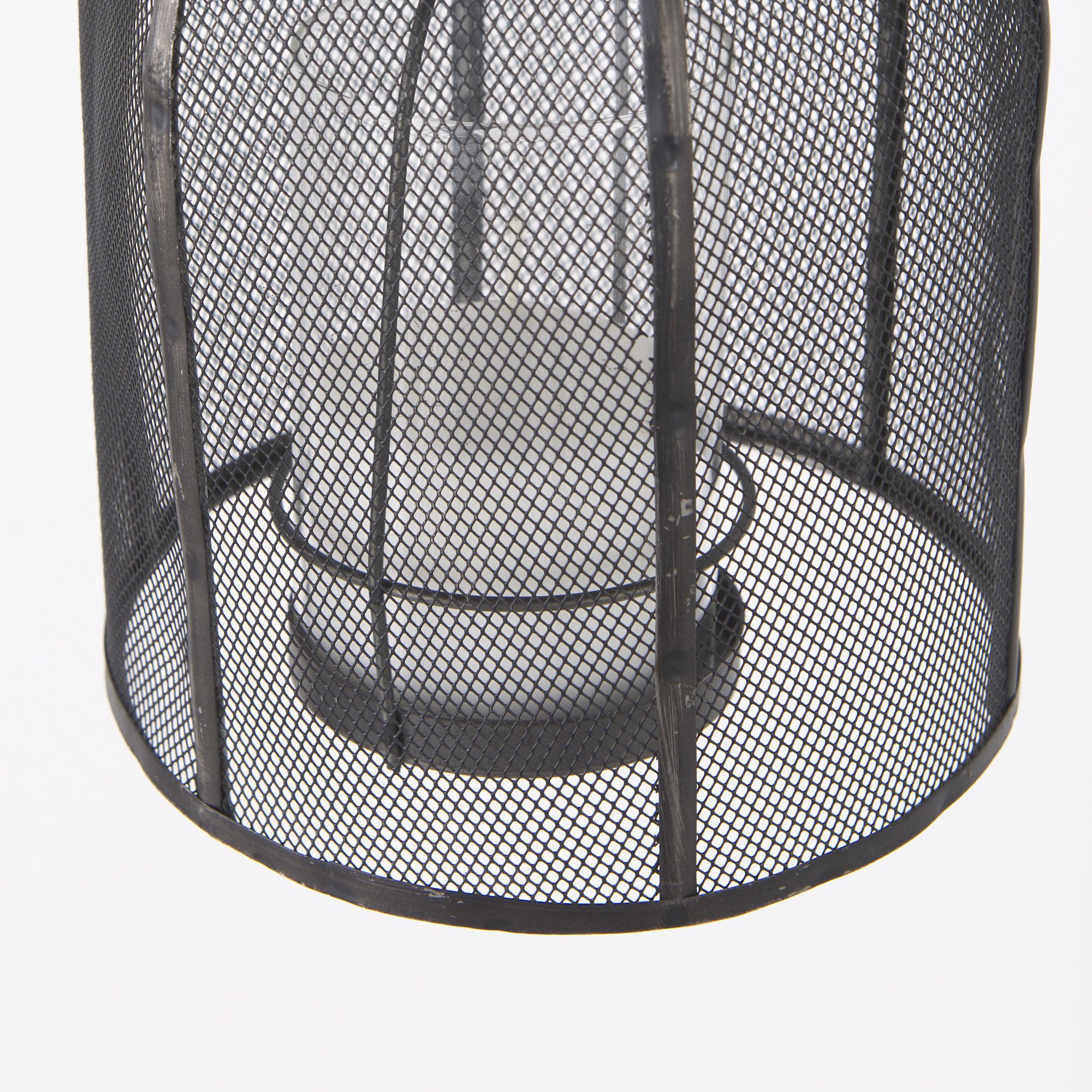 Mercana - Jutland Black Metal Bird Cage Candle Holder Lanterns (Set of 3)