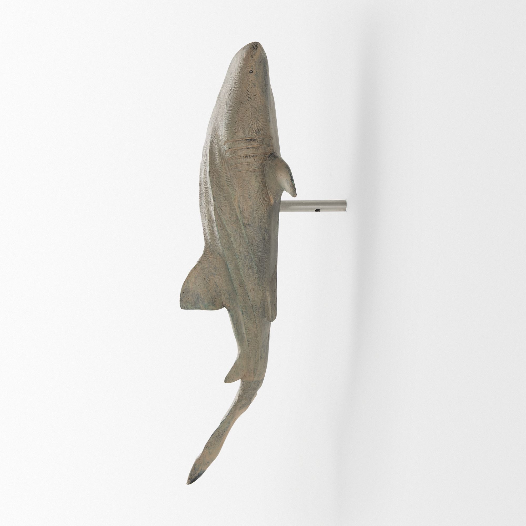 Mercana Willa Large Wall Mountable Whale Shark Sculpture - Brown