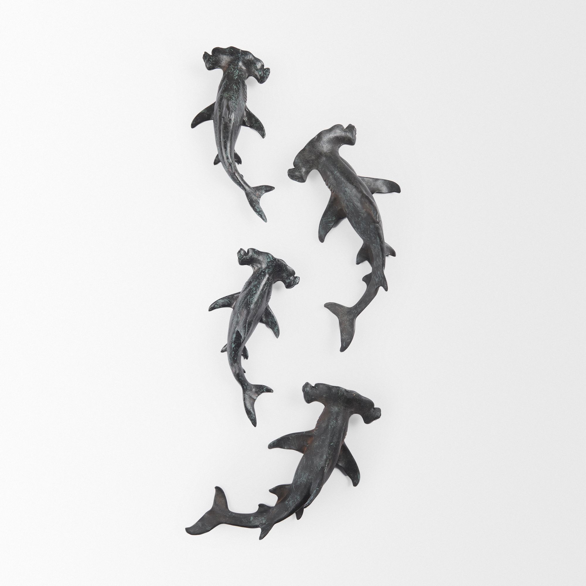 Mercana Acus 18H Small Hammerhead Shark Resin Wall Decor - Gray