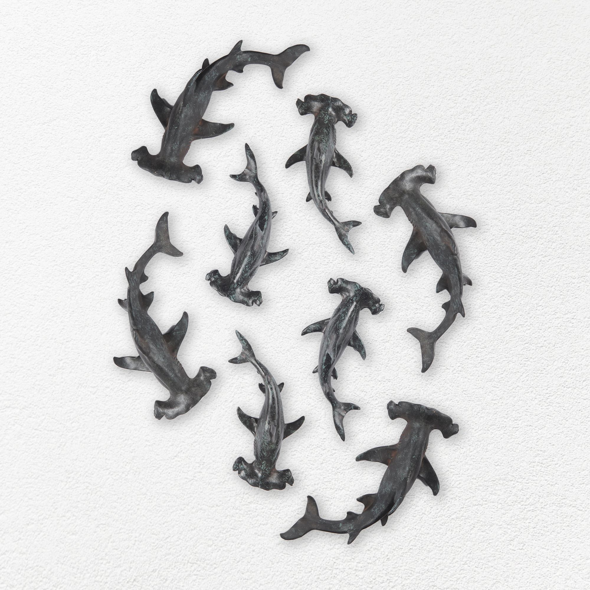 Mercana Acus 18H Small Hammerhead Shark Resin Wall Decor - Gray