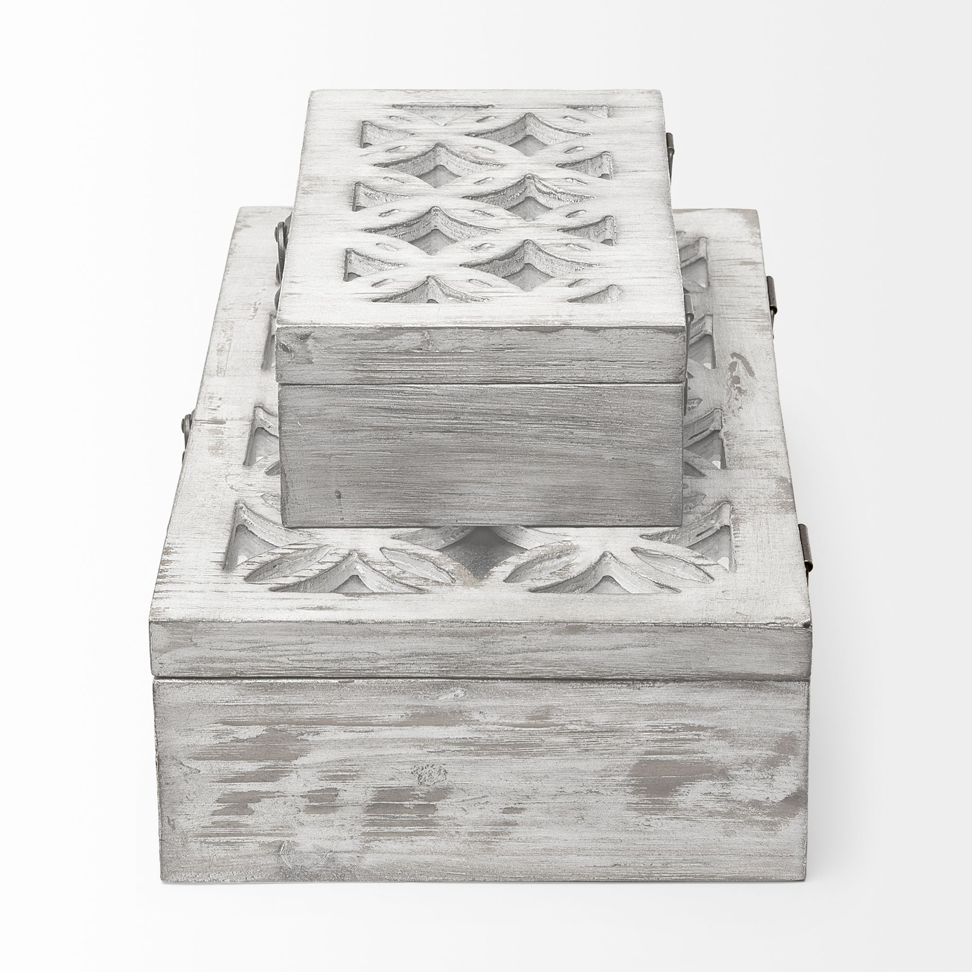 Mercana - Floribundus Off-White Decorative Boxes (Set of 2)