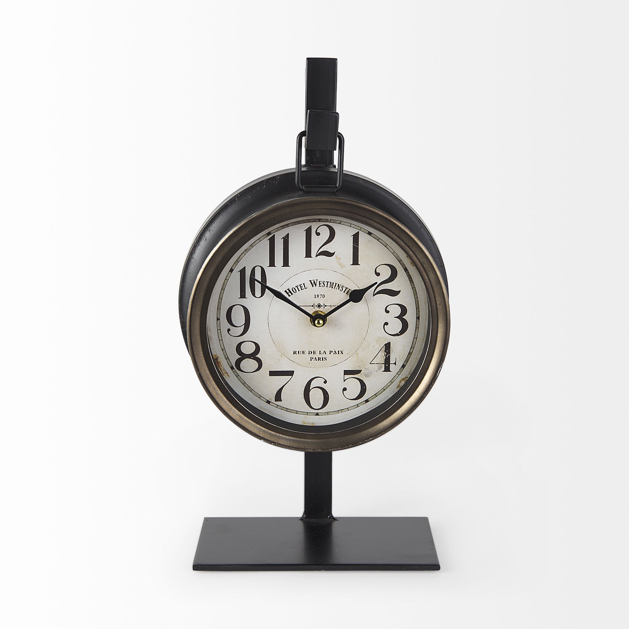 Mercana - Taxz Metallic Brown Metal Hanging Table Clock