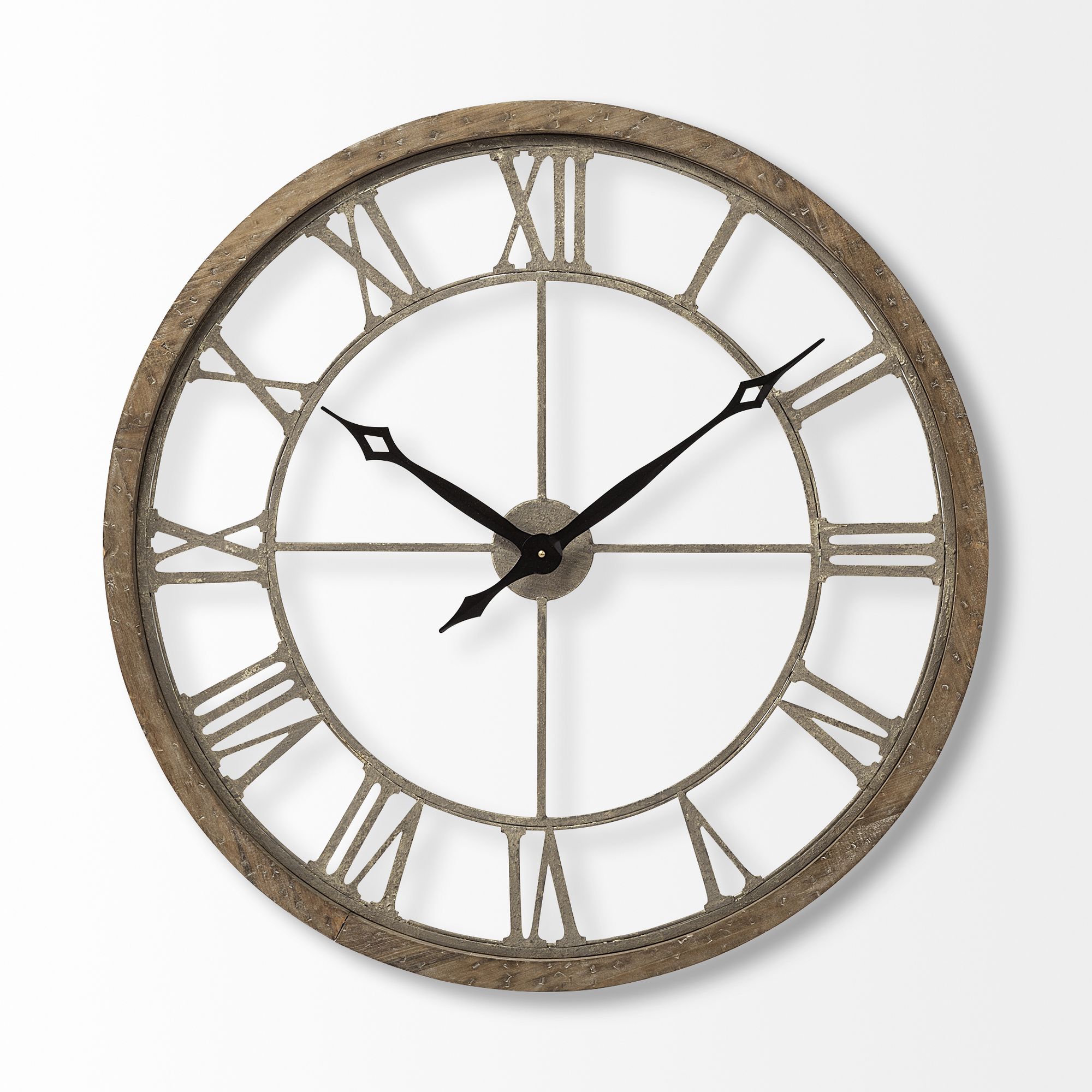 Mercana Mething 31.5" Farmhouse Wall Clock - Light Brown