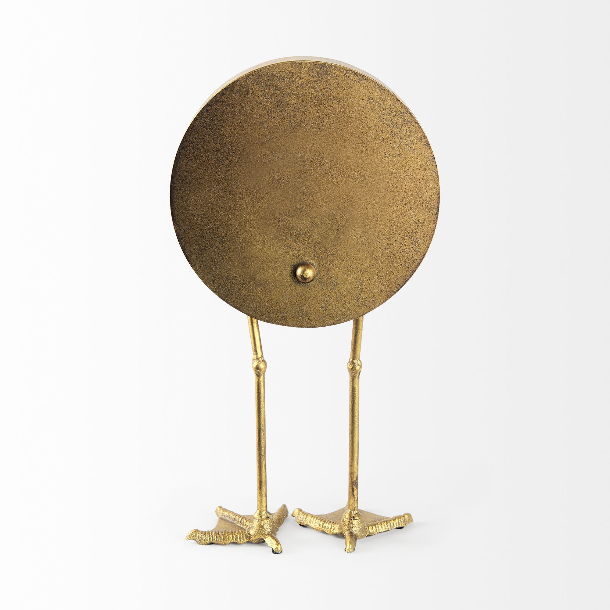 Mercana - Chadwick Antiqued Brass Duck Leg Table Clock