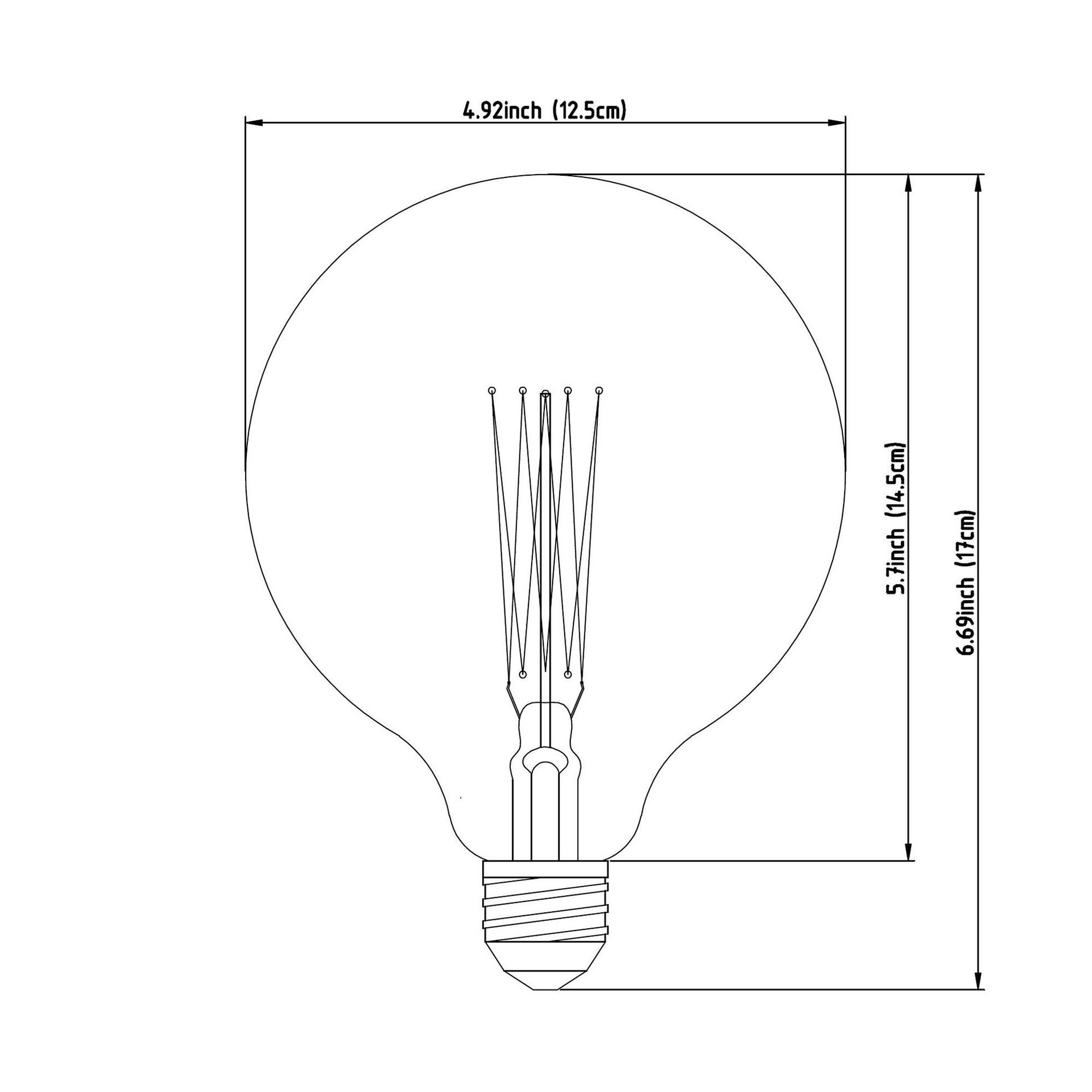 Mercana Filament Globe E26 40W 5.5H Bulb