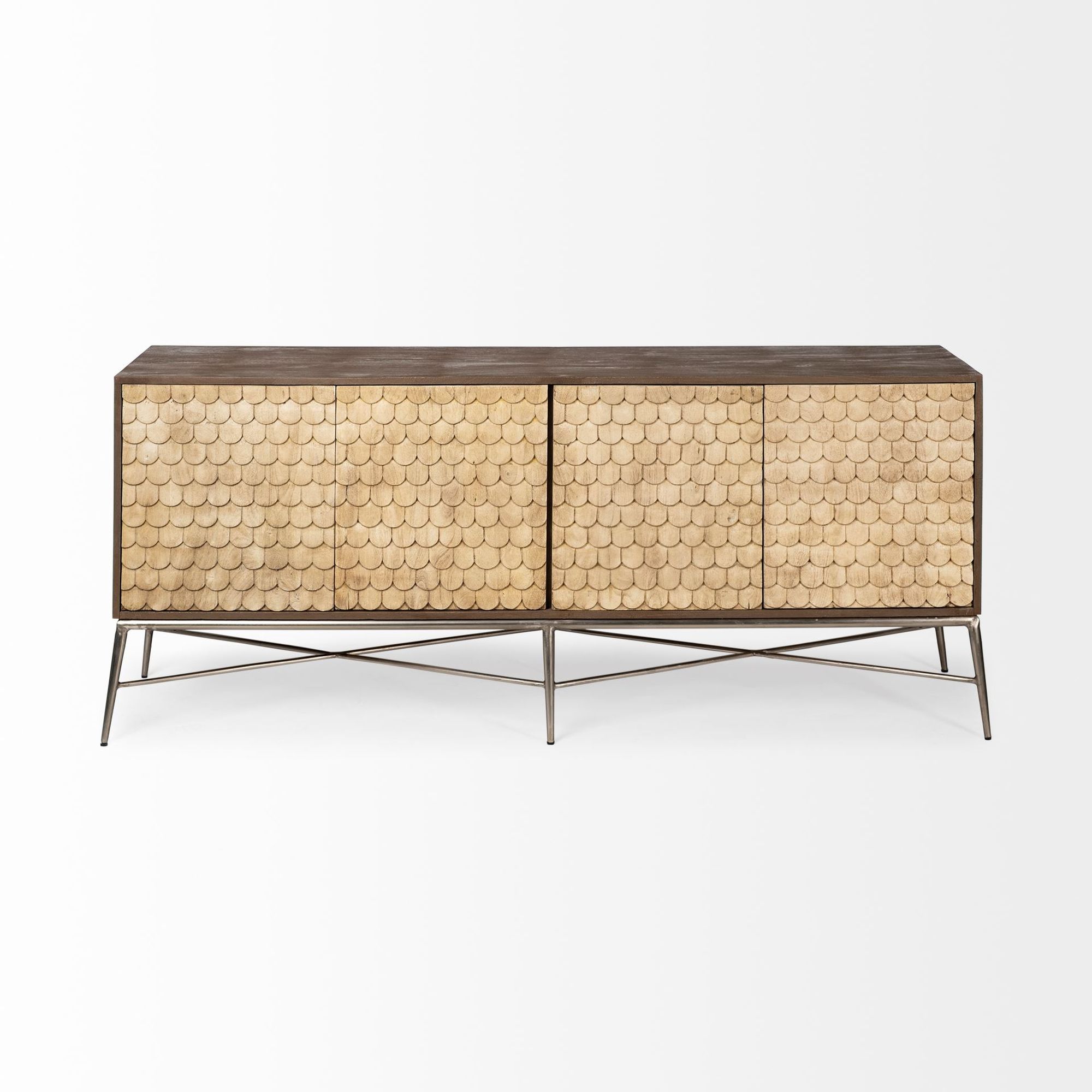 Mercana Swordfish Sideboard - Brown, Wood/Metal