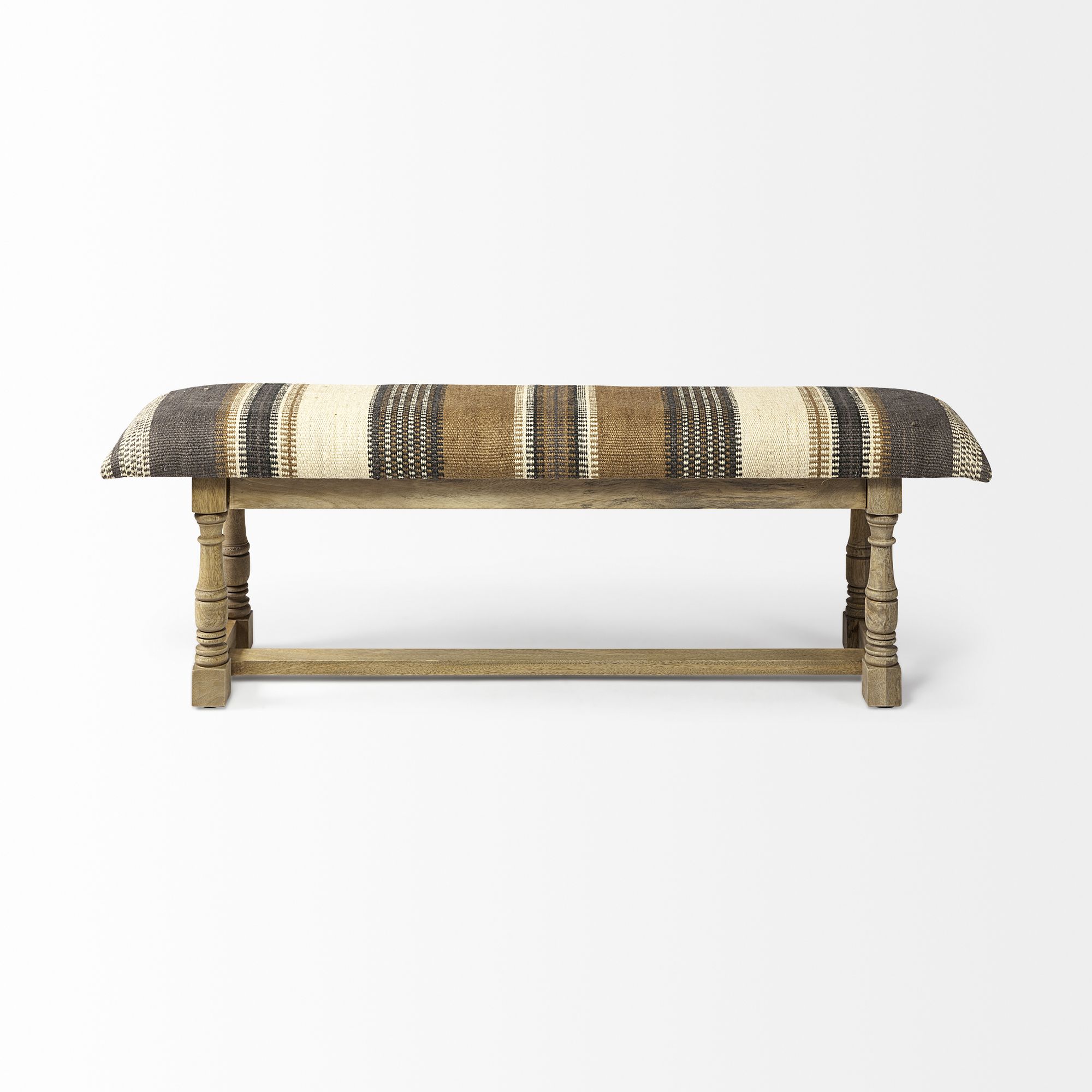 Mercana Greenfield Bench with Wood Frame - Multi-Color