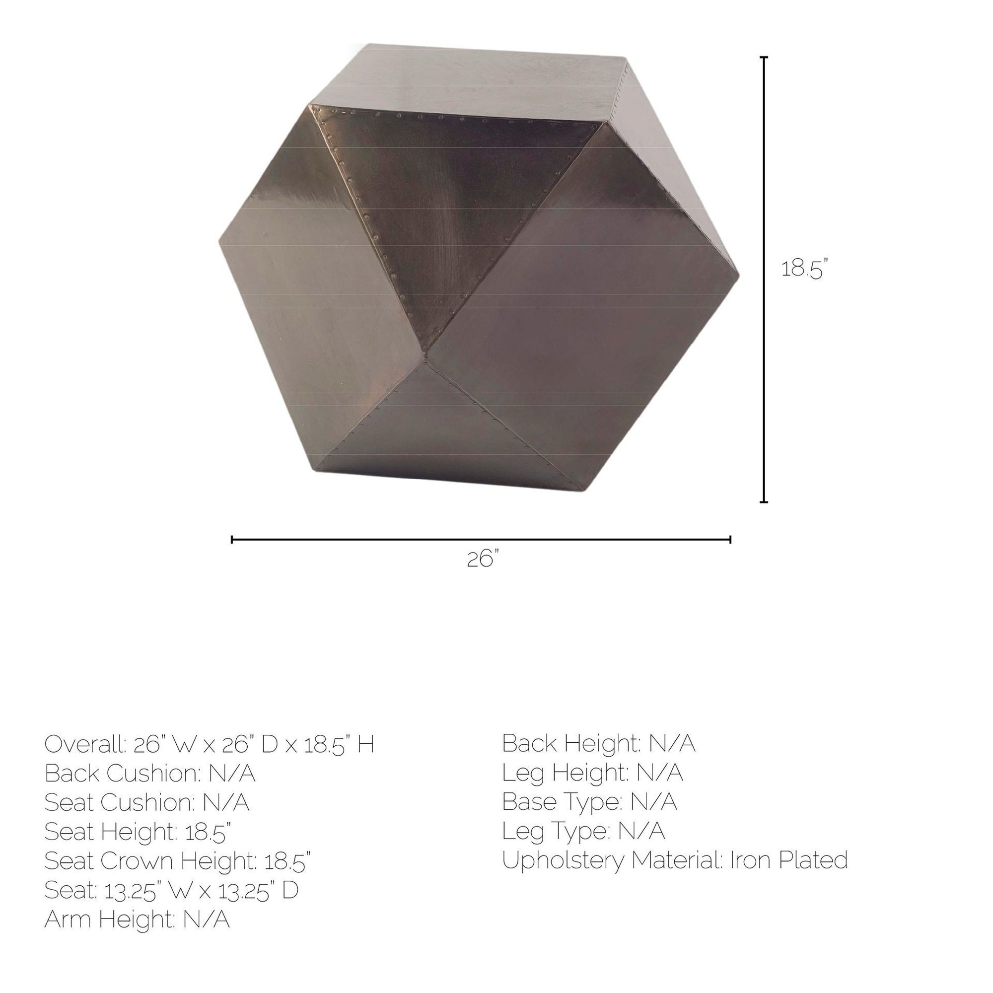 Mercana Exagoni Hexagonal End Table - Black