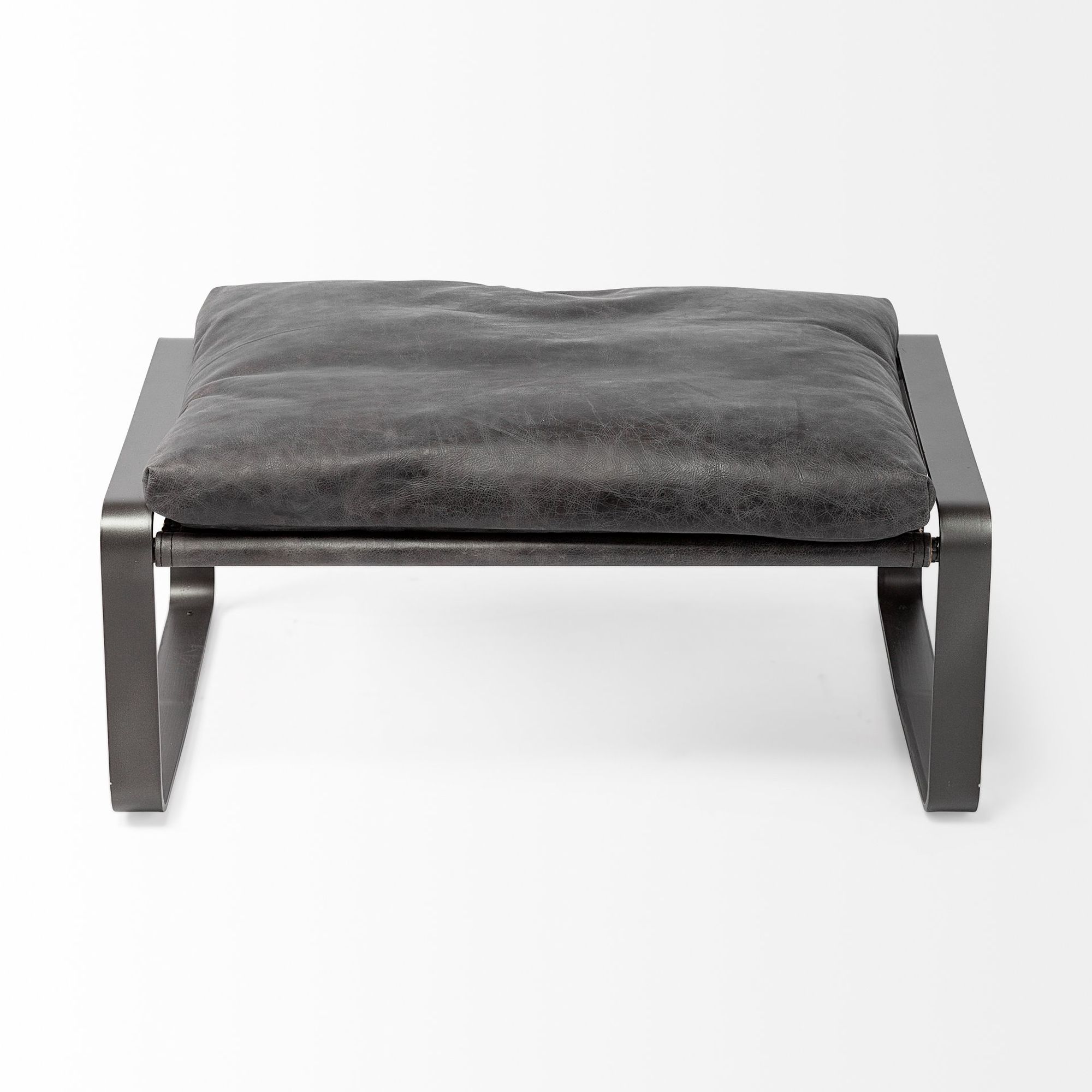 Mercana Hornet Ottoman - Black, Leather