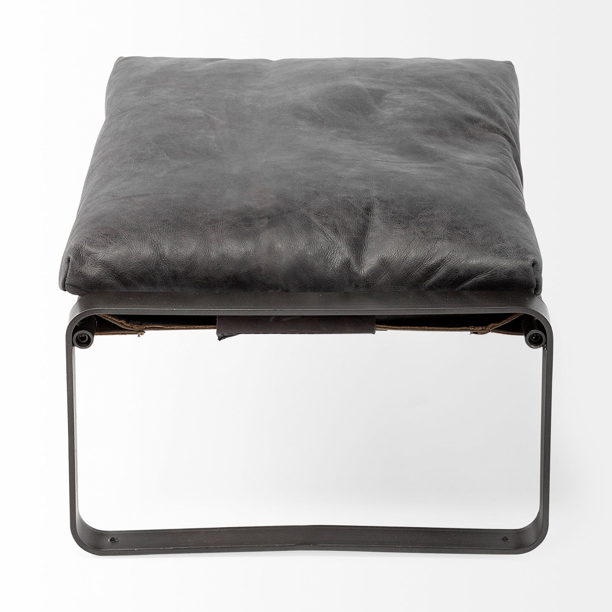 Mercana Hornet Ottoman - Black, Leather