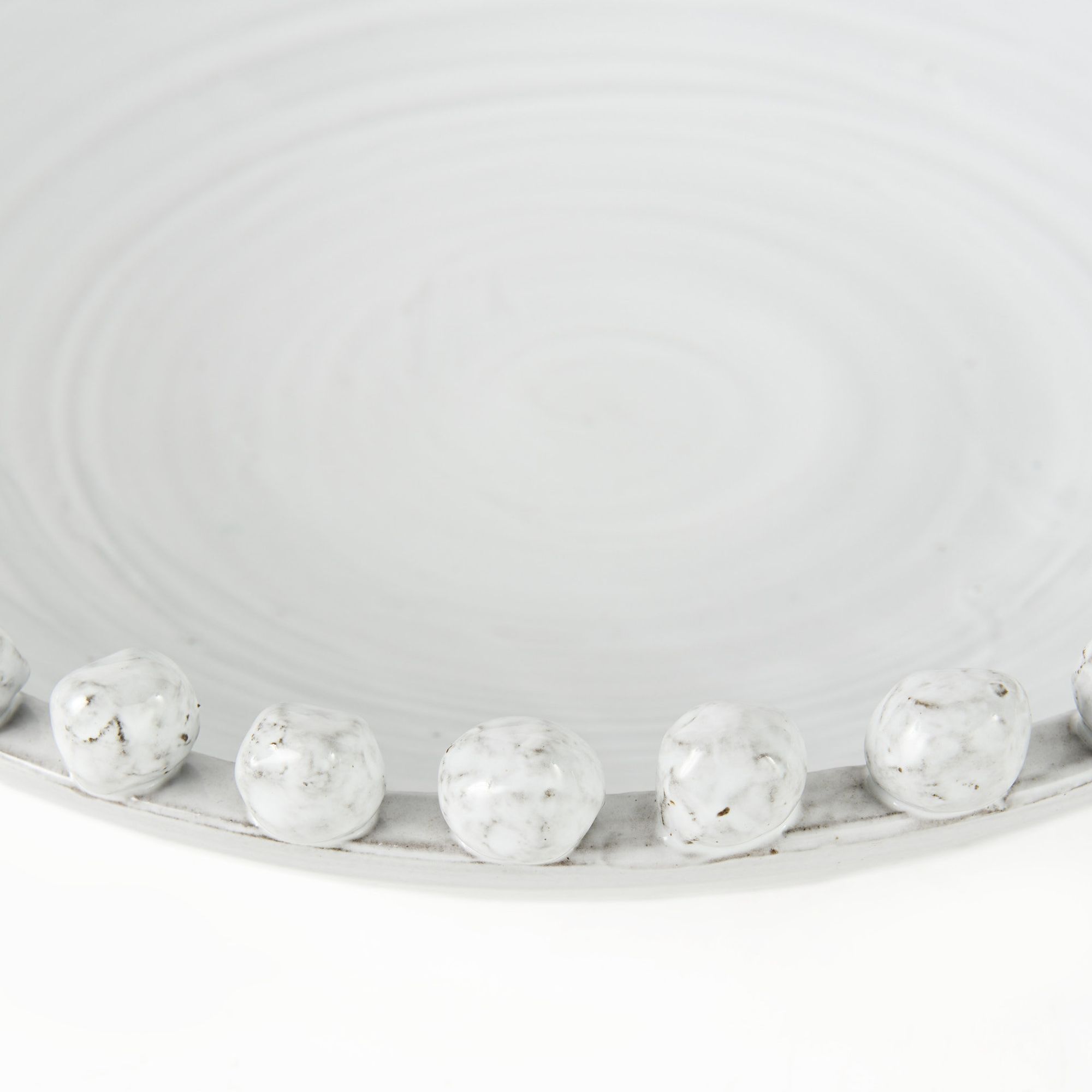 Mercana - Basin 16" Round Off-White Glazed Decorative Bowl