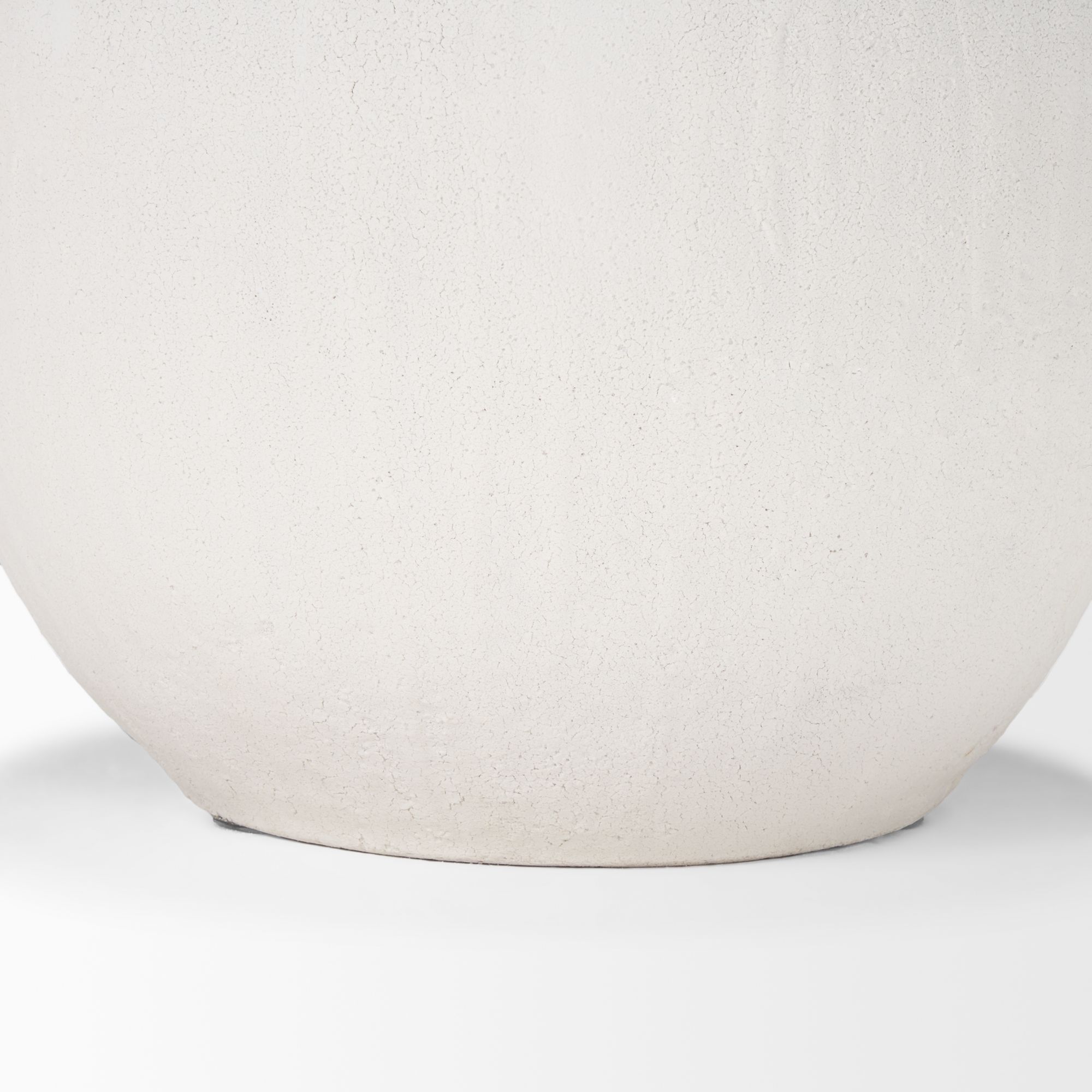 Mercana Karakum I Short Textured Ceramic Vase - White