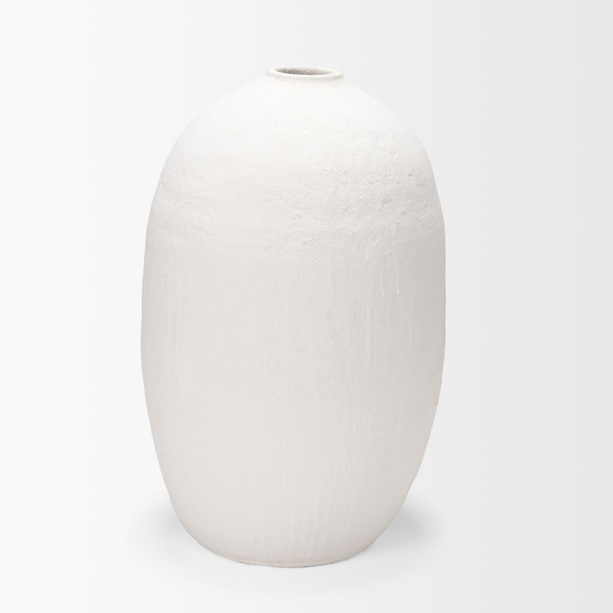 Mercana Karakum II Large Textured Ceramic Vase - White