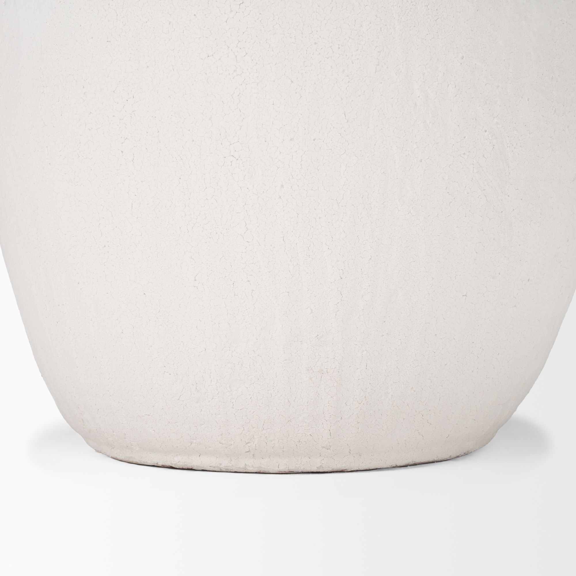 Mercana Karakum II Large Textured Ceramic Vase - White