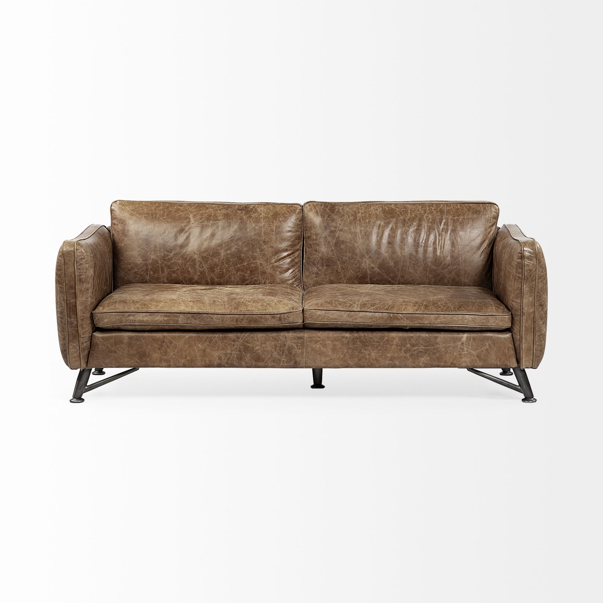 Mercana - Cobain 2 Seater Sofa in Brown, Leather