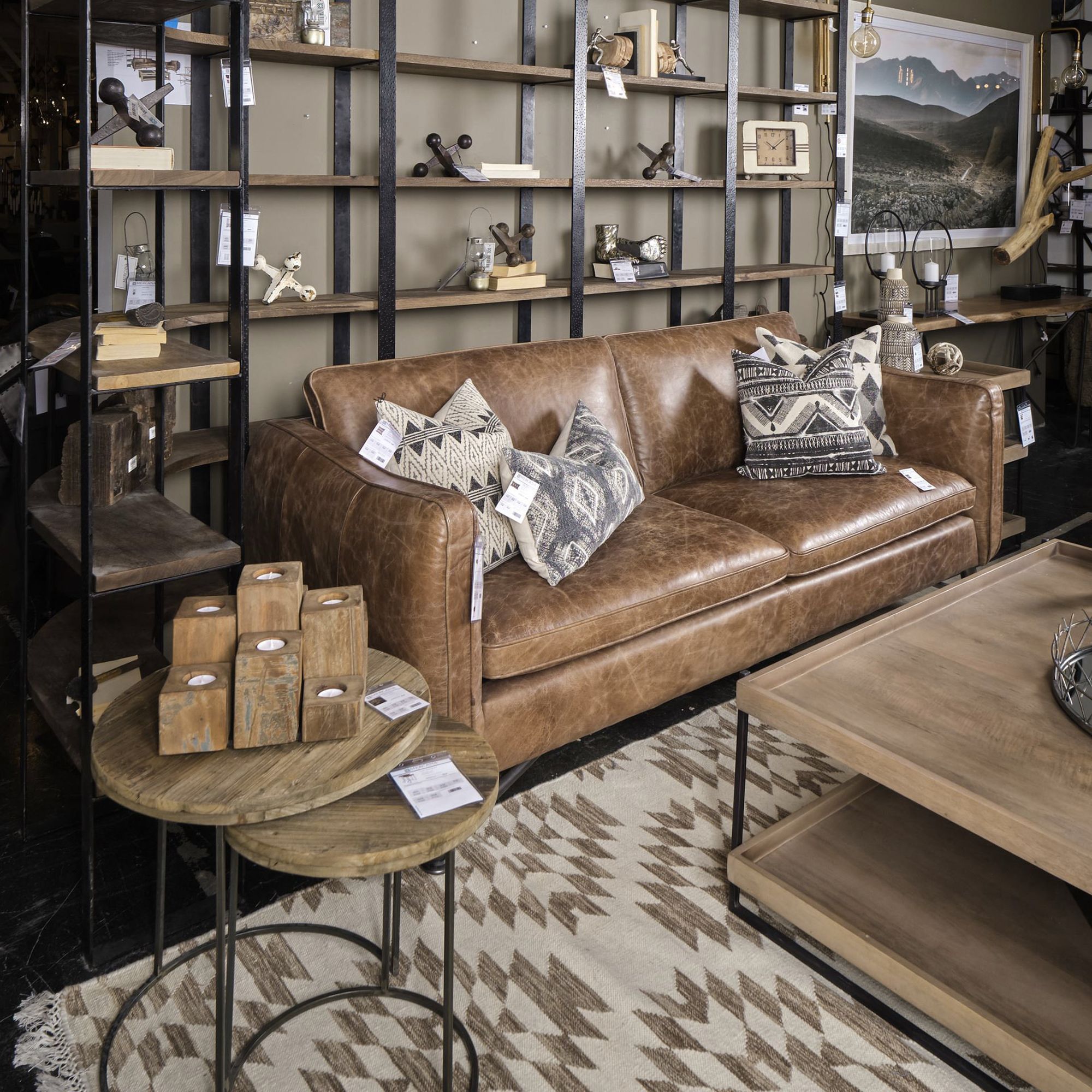 Mercana - Cobain 2 Seater Sofa in Brown, Leather