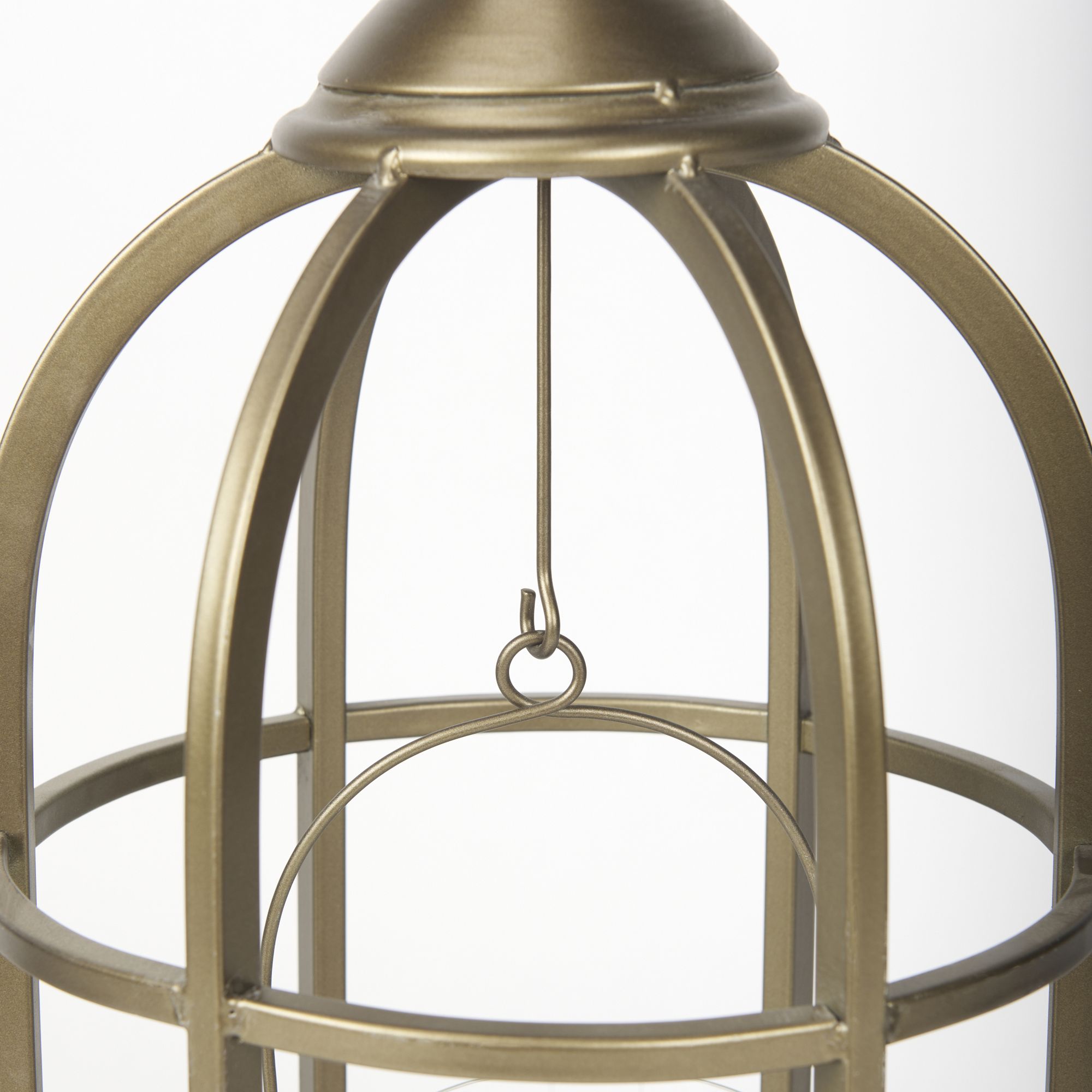 Mercana Gerson Small Candle Holder Lantern - Gold, Metal