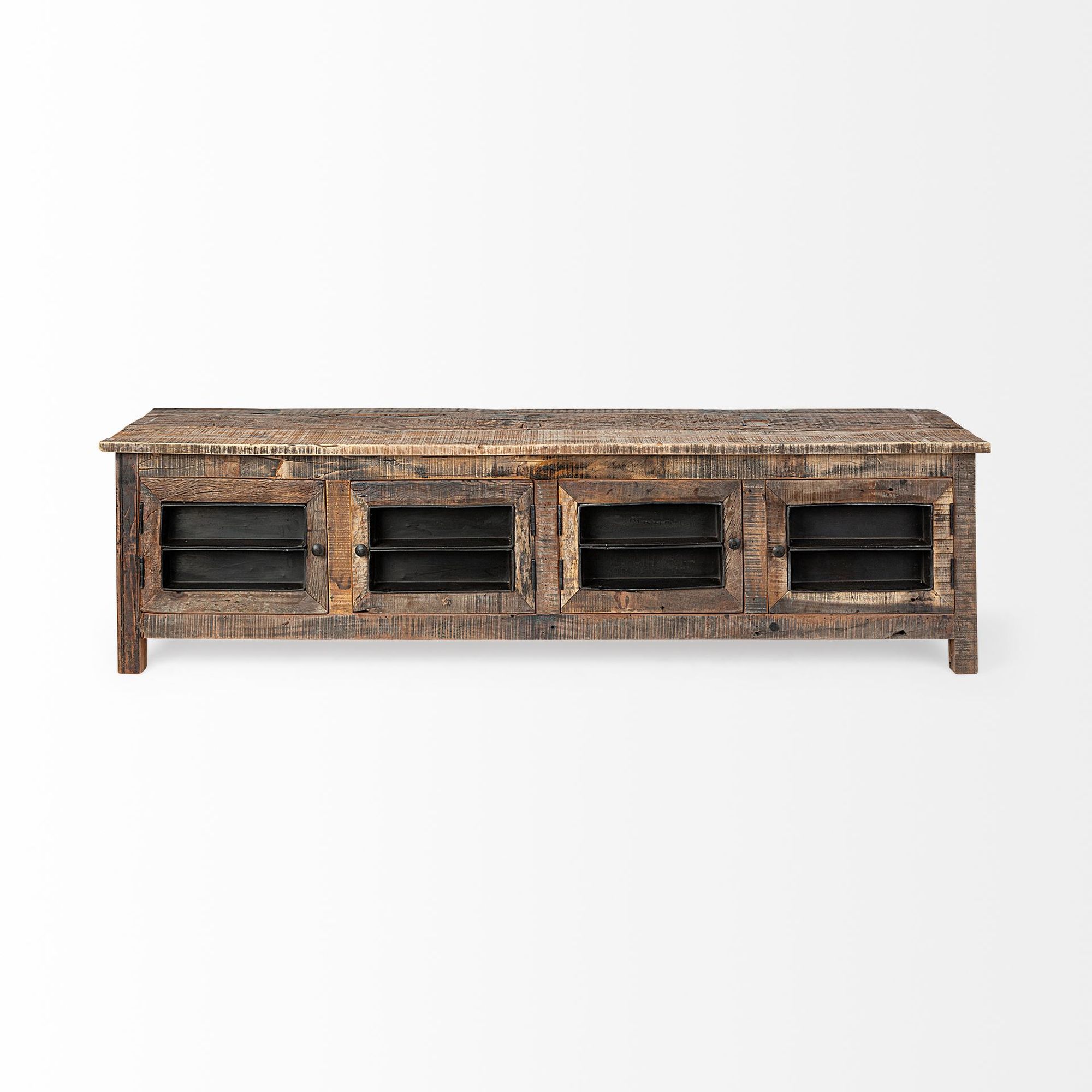 Mercana - Wilton Media Console in Rustic, Wood/Metal