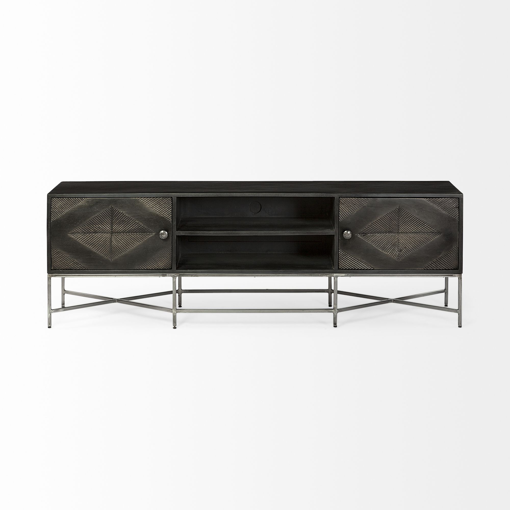 Mercana - Hogarth Media Console in Dark Brown, Wood