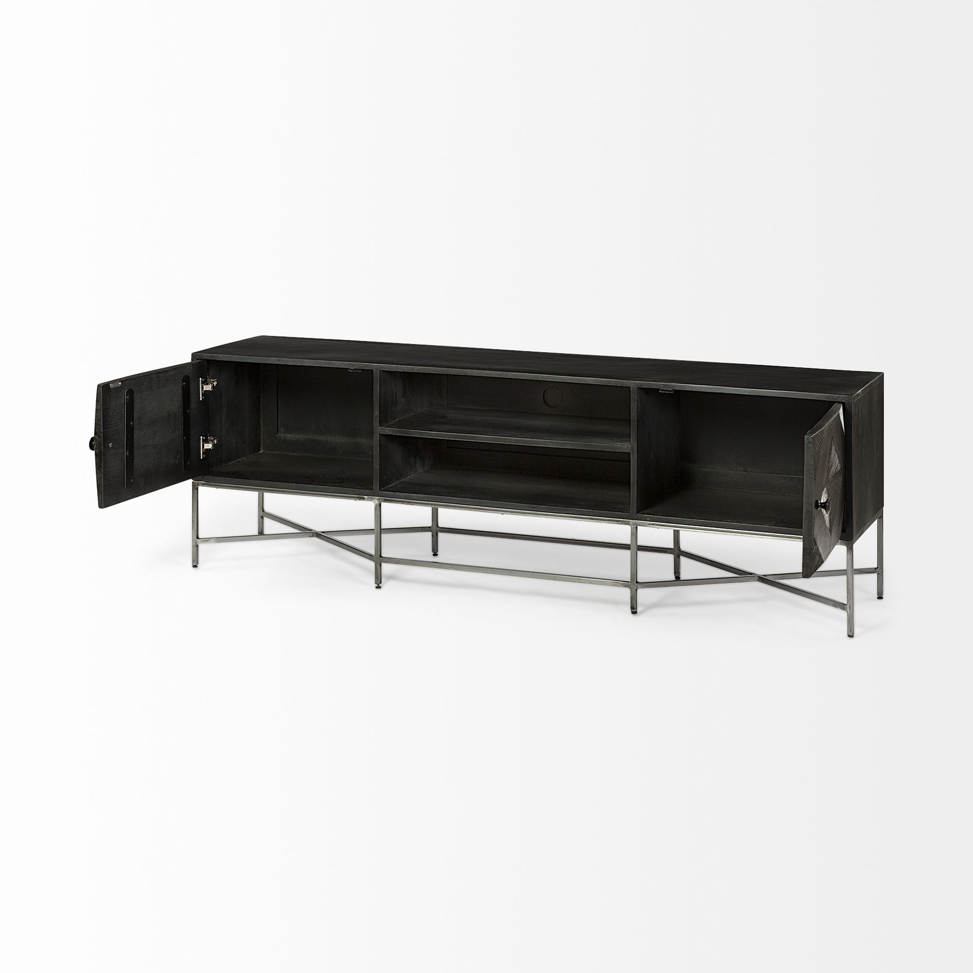 Mercana - Hogarth Media Console in Dark Brown, Wood