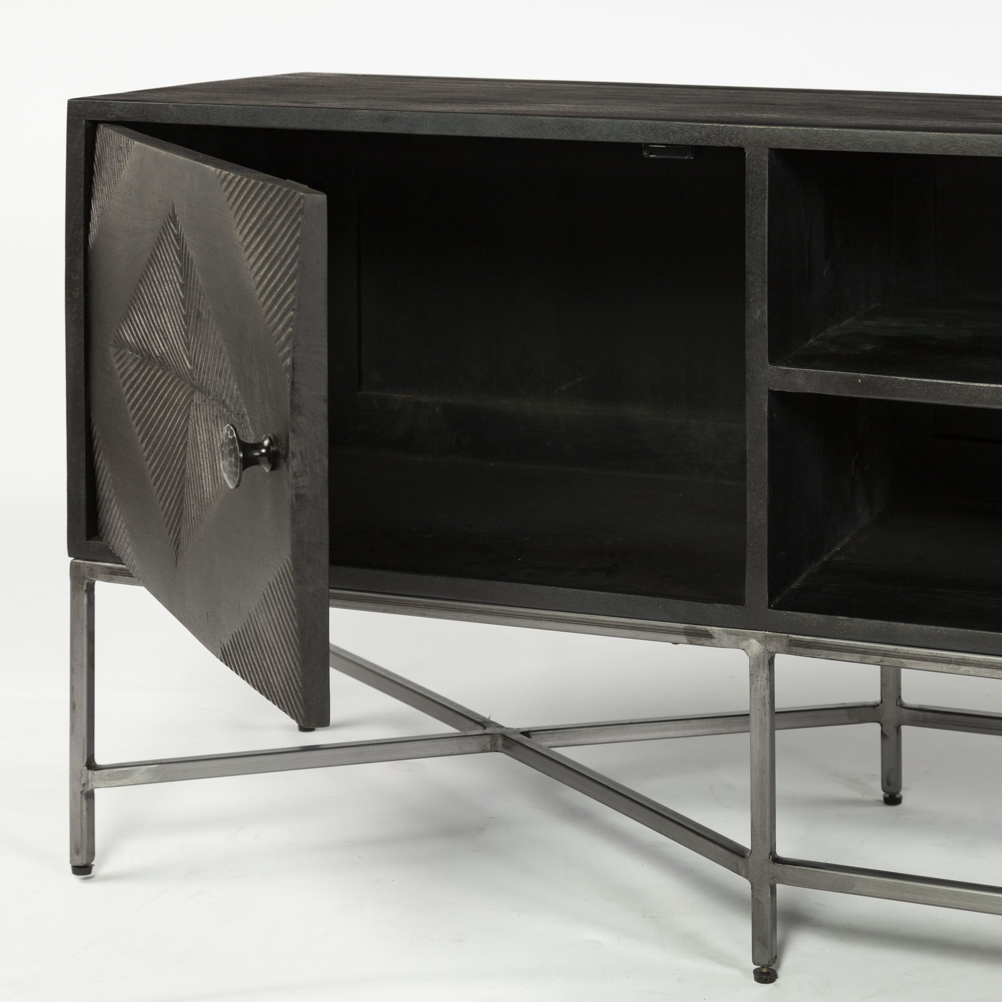 Mercana - Hogarth Media Console in Dark Brown, Wood