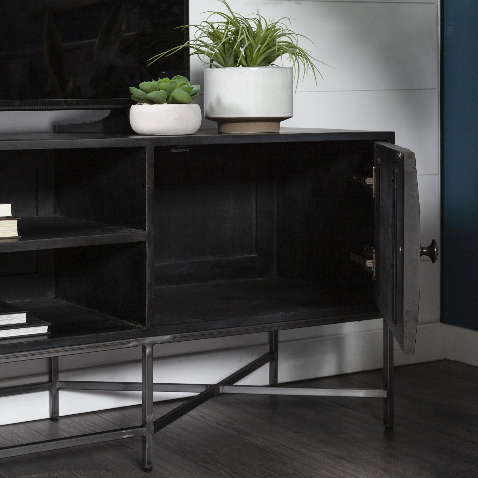 Mercana - Hogarth Media Console in Dark Brown, Wood