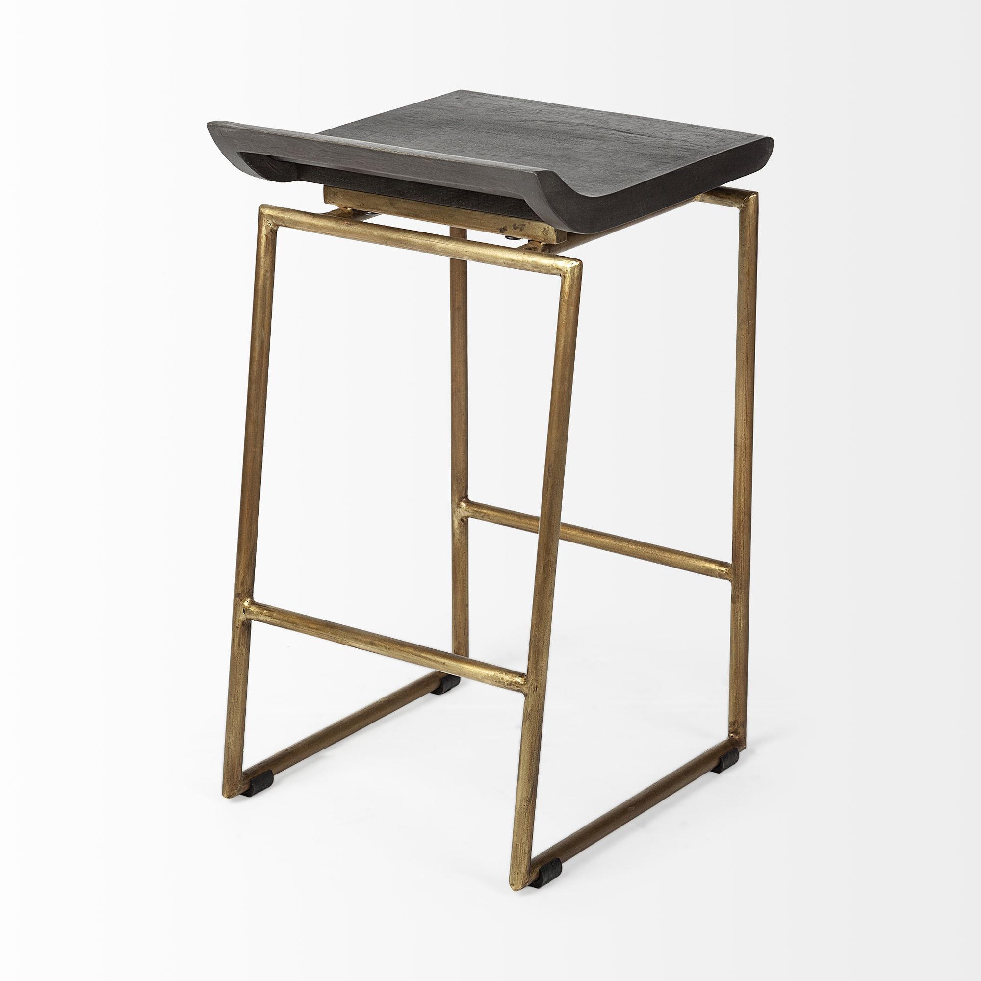 Mercana Givens 26" Counter Stool - Brown/Gold