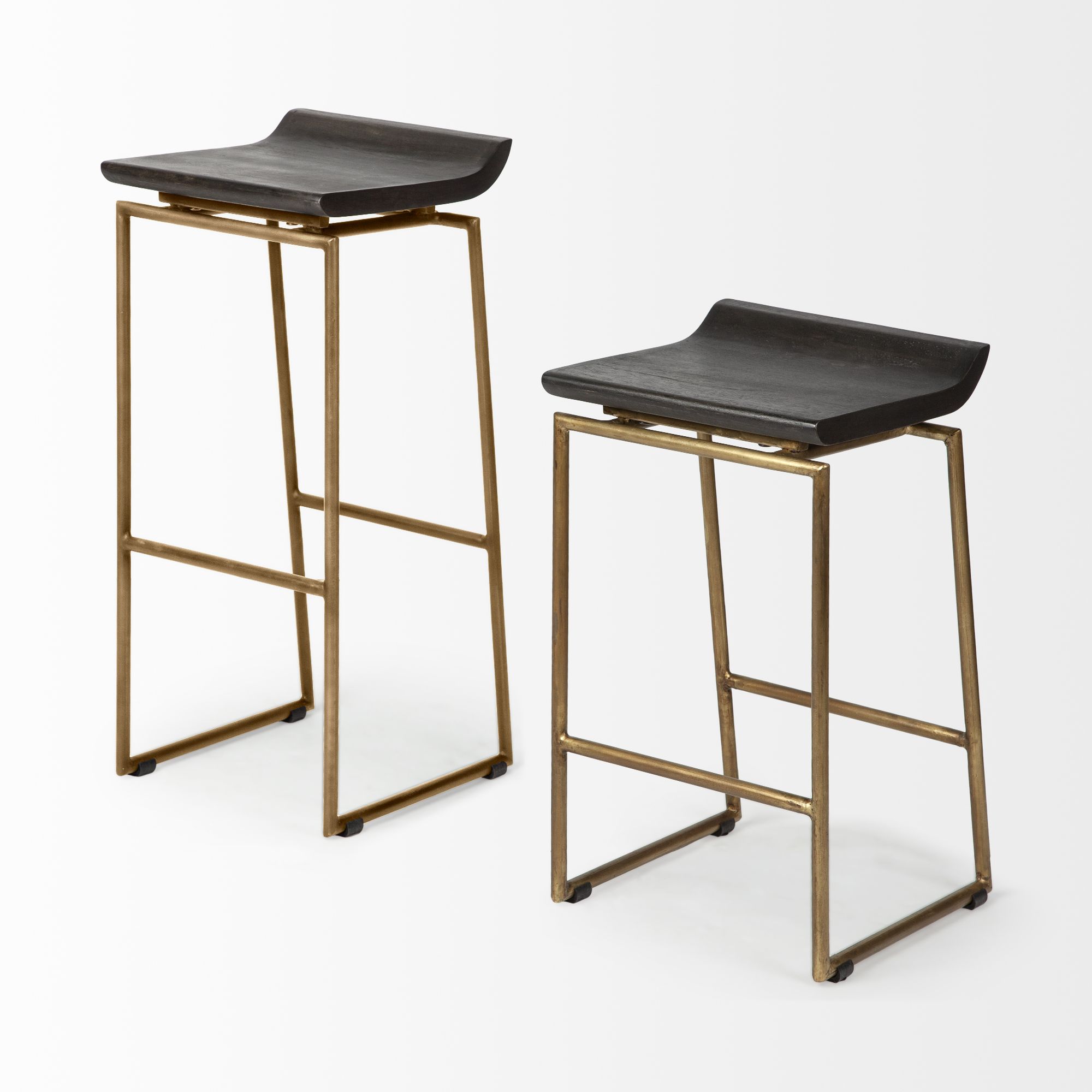 Mercana Givens 26" Counter Stool - Brown/Gold