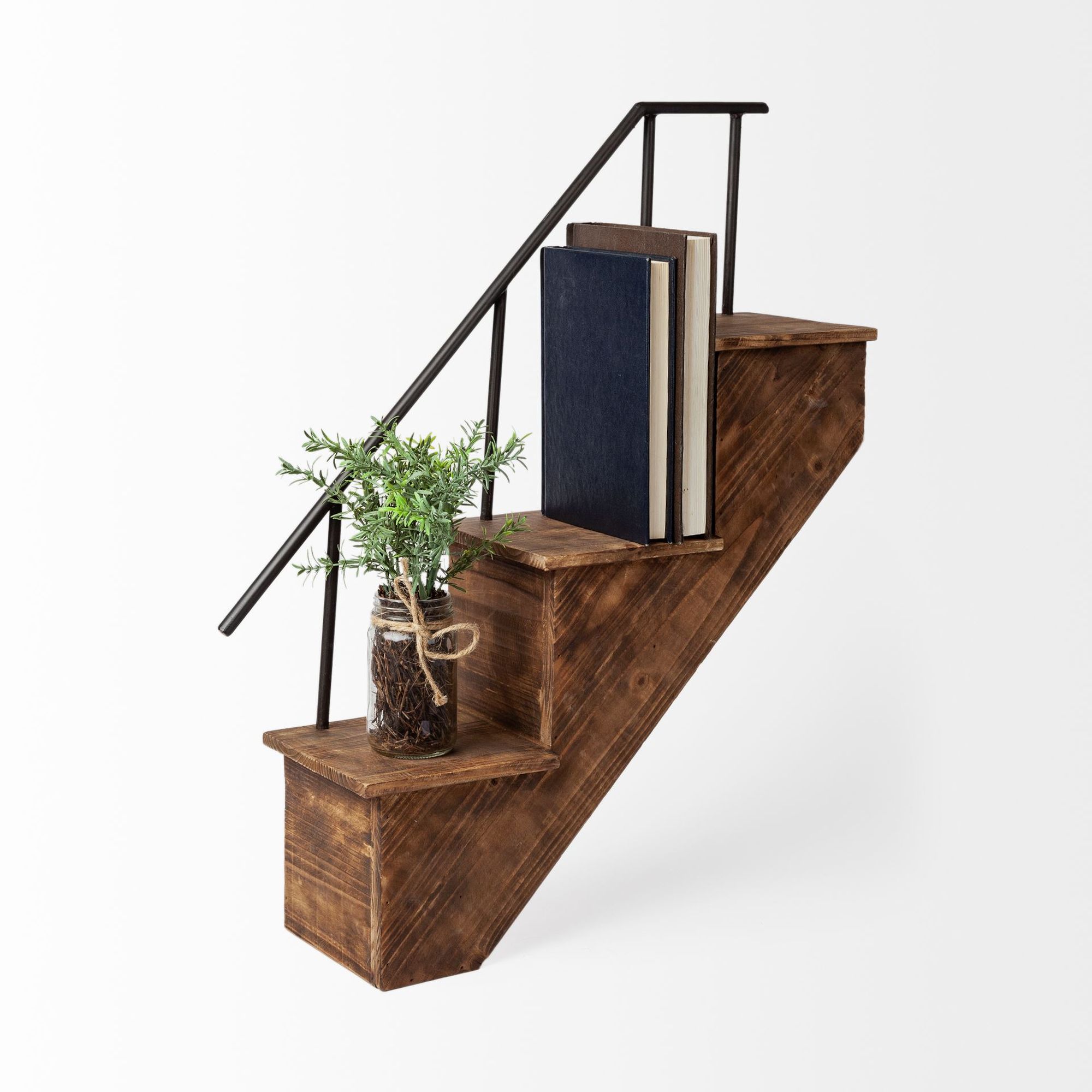 Mercana - Page Wood and Metal Wall Shelf